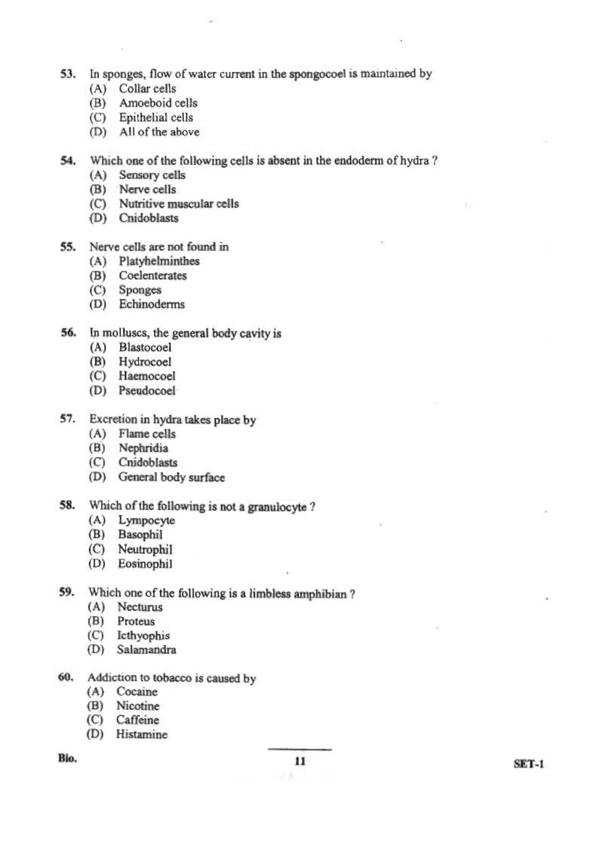 OJEE 2013 Biology Set 1 Question Paper - Page 9