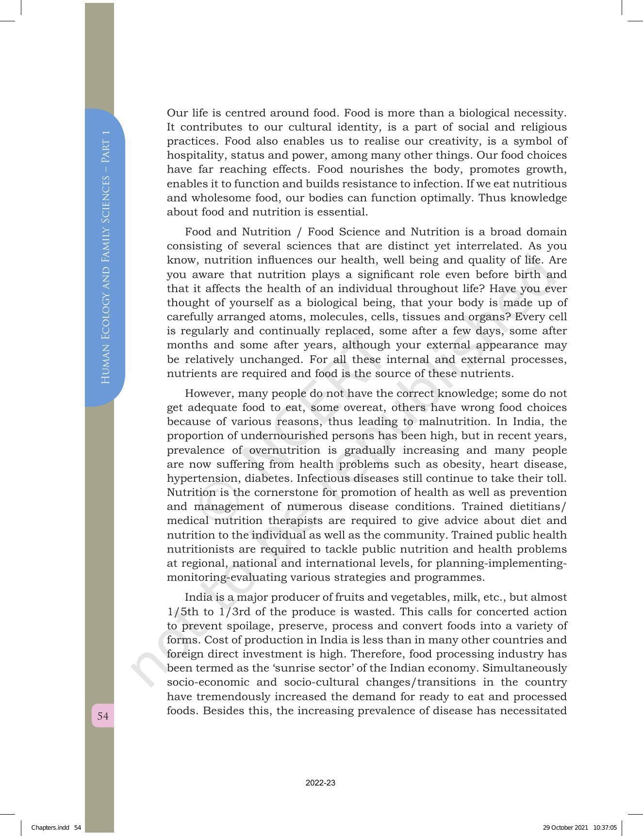 NCERT Book for Class 12 Home Science (Part -I) Chapter 2 Clinical Nutrition and Dietetics - Page 2