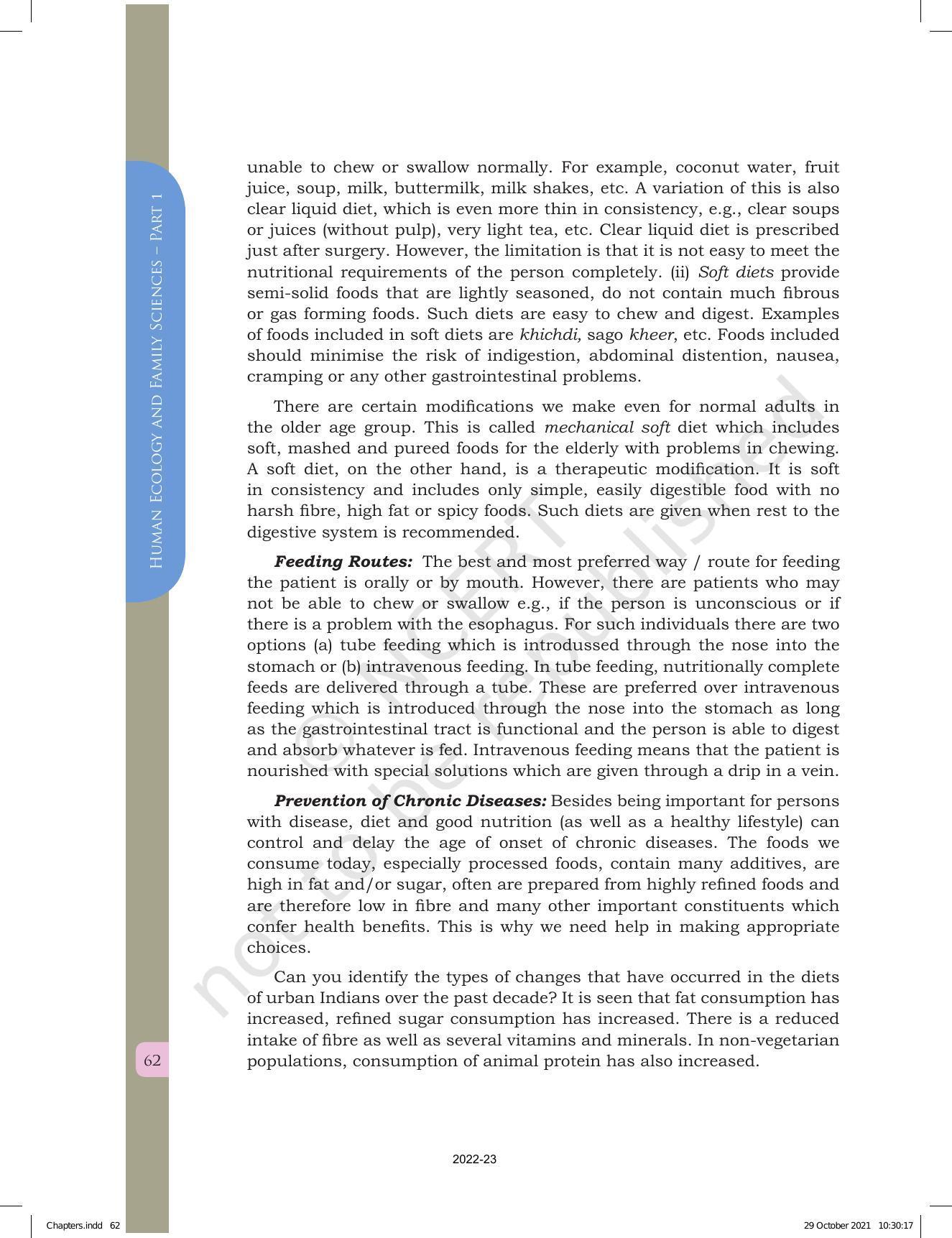 NCERT Book for Class 12 Home Science (Part -I) Chapter 2 Clinical Nutrition and Dietetics - Page 10