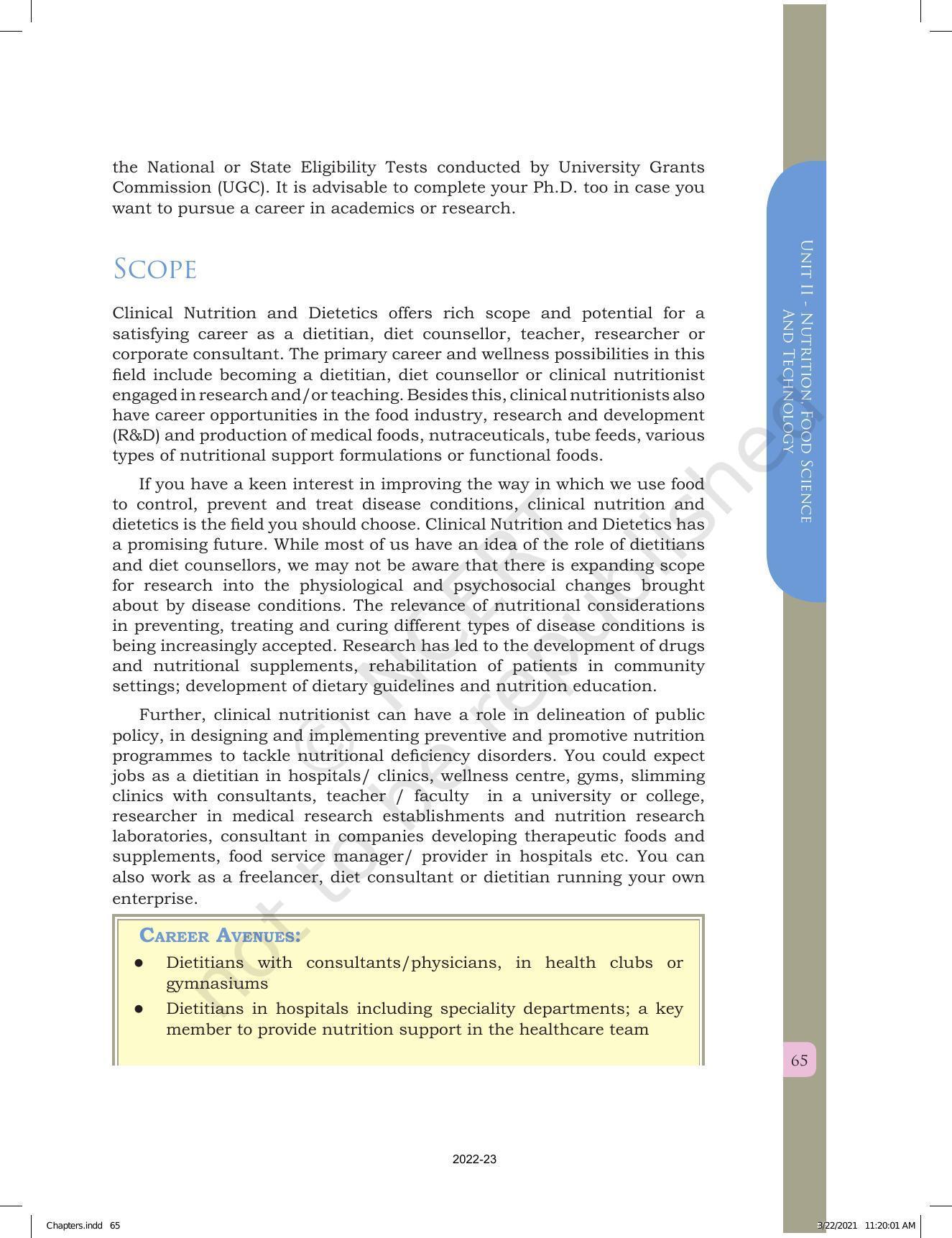 NCERT Book for Class 12 Home Science (Part -I) Chapter 2 Clinical Nutrition and Dietetics - Page 13