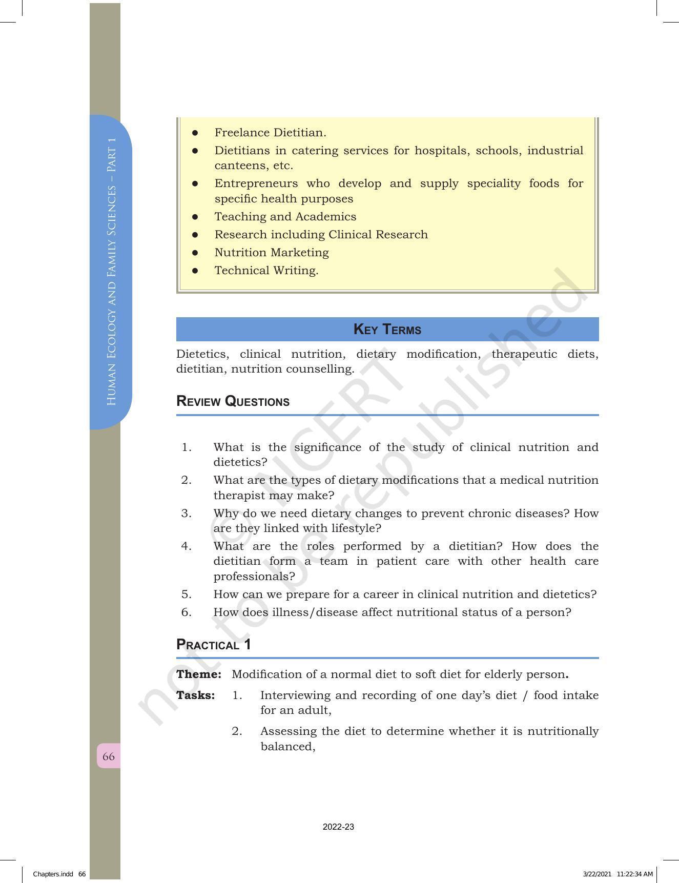 NCERT Book for Class 12 Home Science (Part -I) Chapter 2 Clinical Nutrition and Dietetics - Page 14