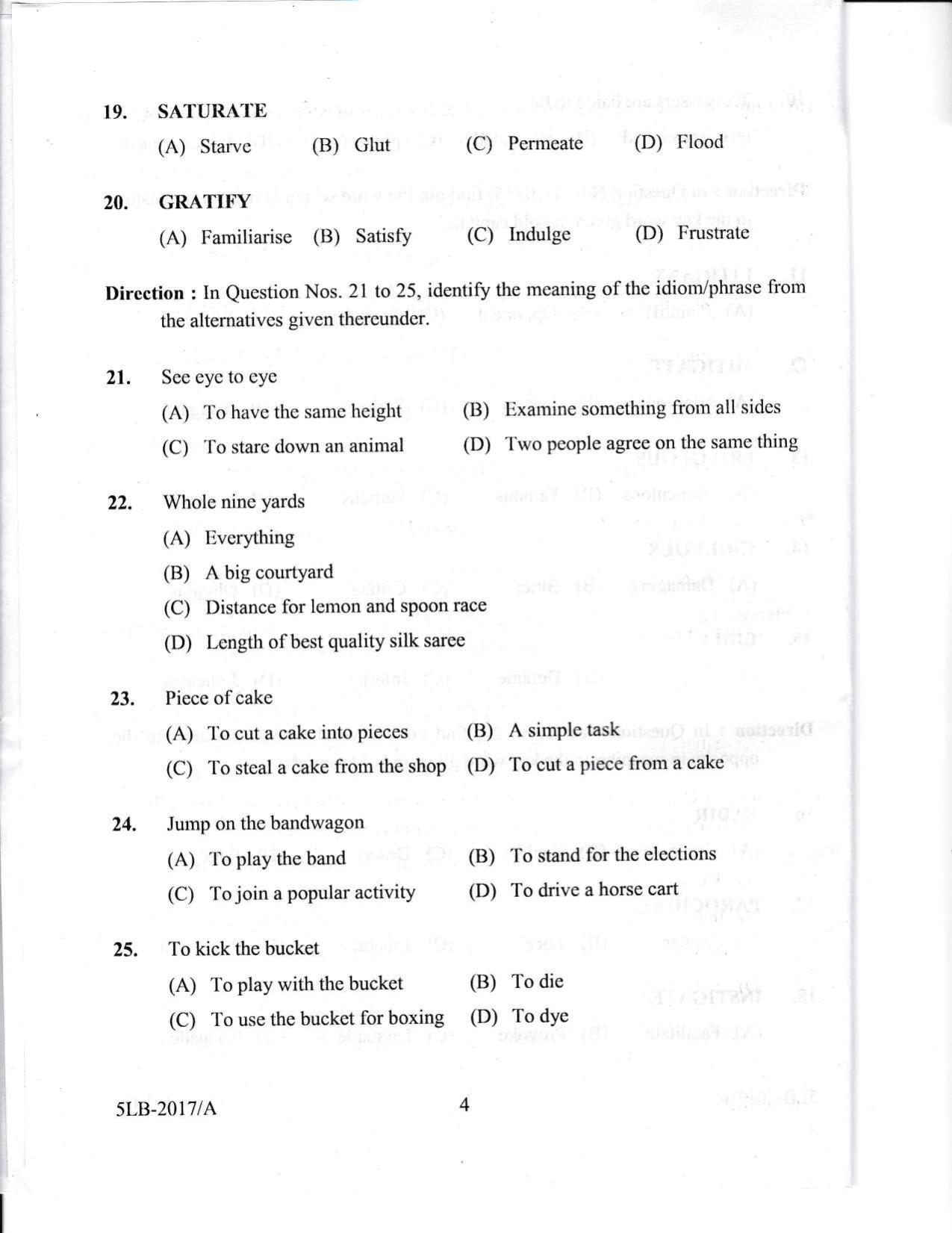 KLEE 5 Year LLB Exam 2017 Question Paper - Page 4