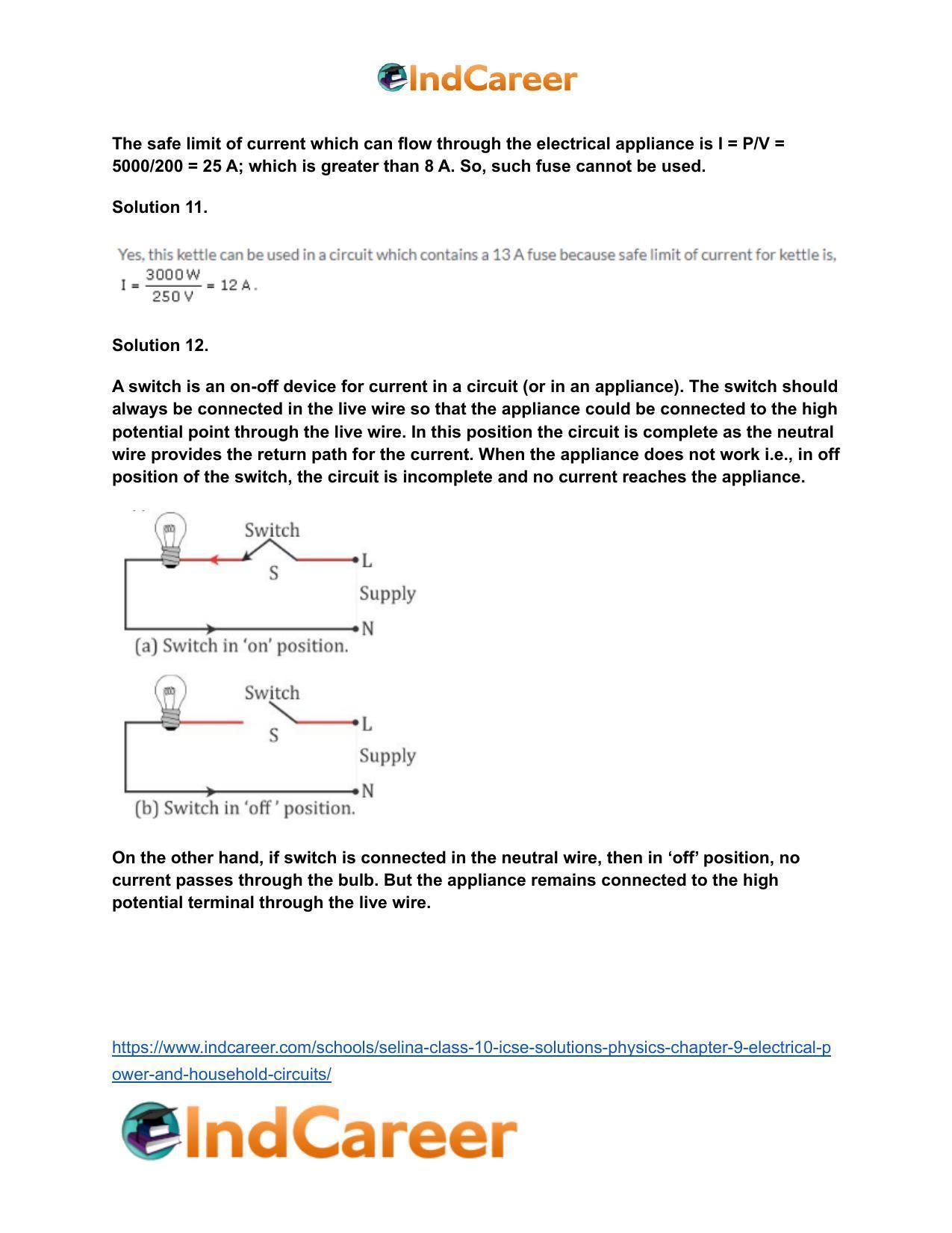Selina Class 10 ICSE Solutions Physics : Chapter 9- Electrical Power and Household Circuits - Page 8