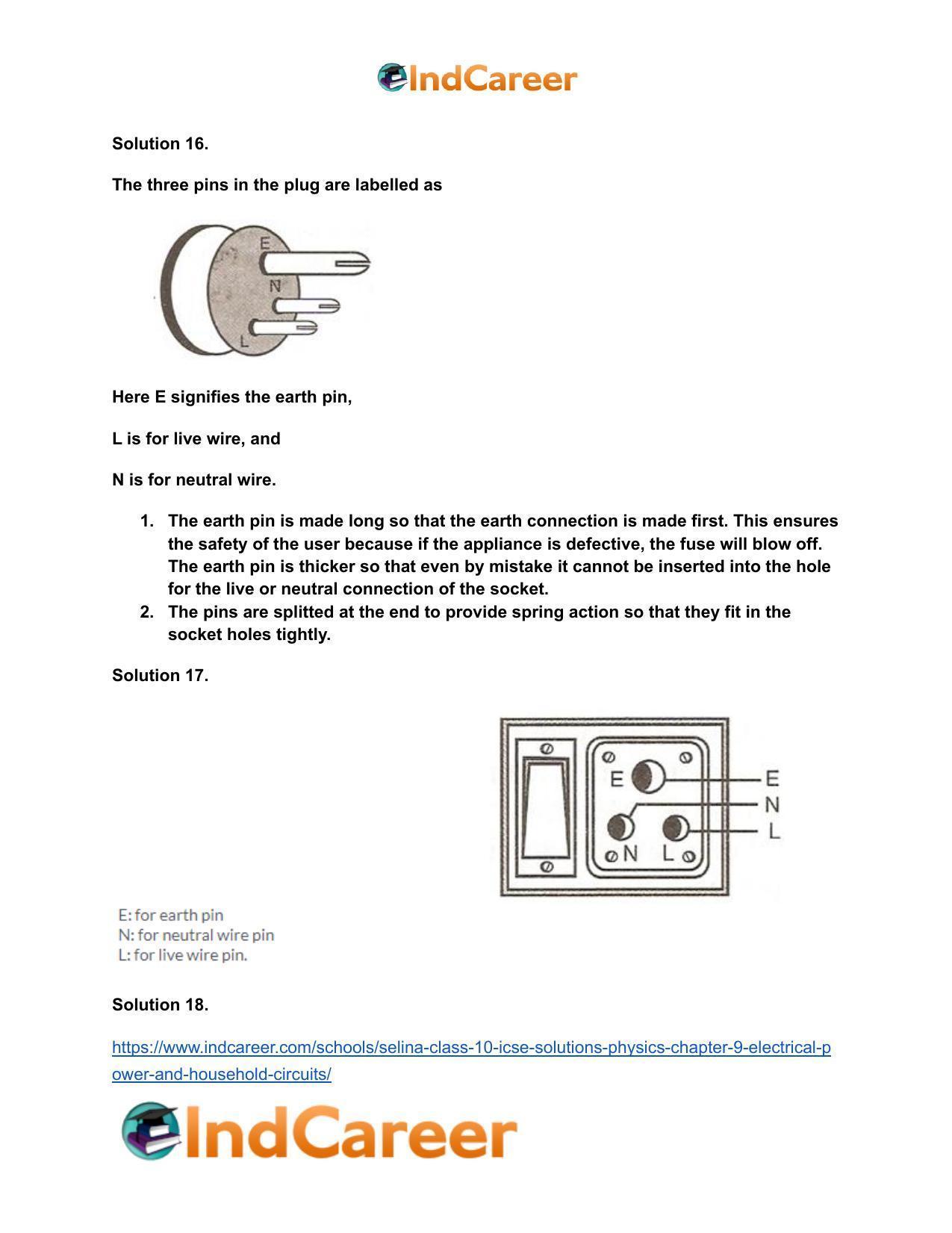 Selina Class 10 ICSE Solutions Physics : Chapter 9- Electrical Power and Household Circuits - Page 11