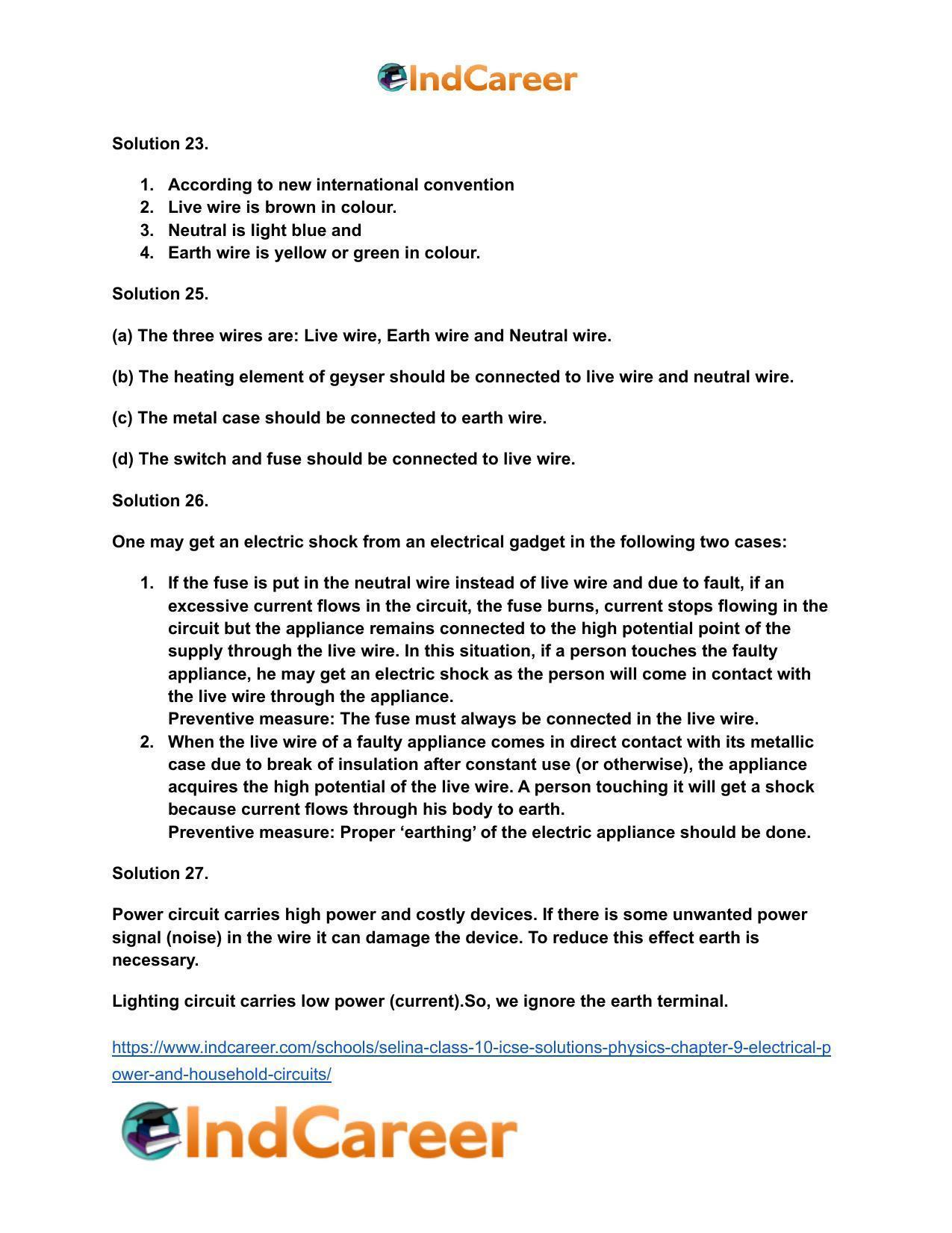 Selina Class 10 ICSE Solutions Physics : Chapter 9- Electrical Power and Household Circuits - Page 13