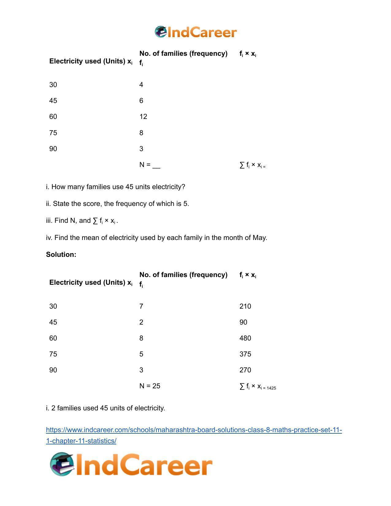 Maharashtra Board Solutions Class 8-Maths (Practice Set 11.1): Chapter 11- Statistics - Page 4