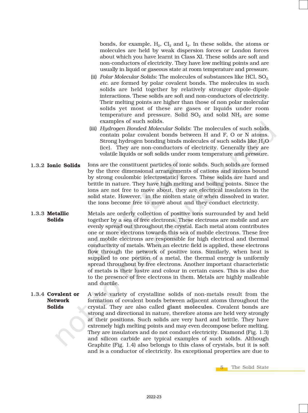 NCERT Book for Class 12 Chemistry Chapter 1 The Solid State - Page 5