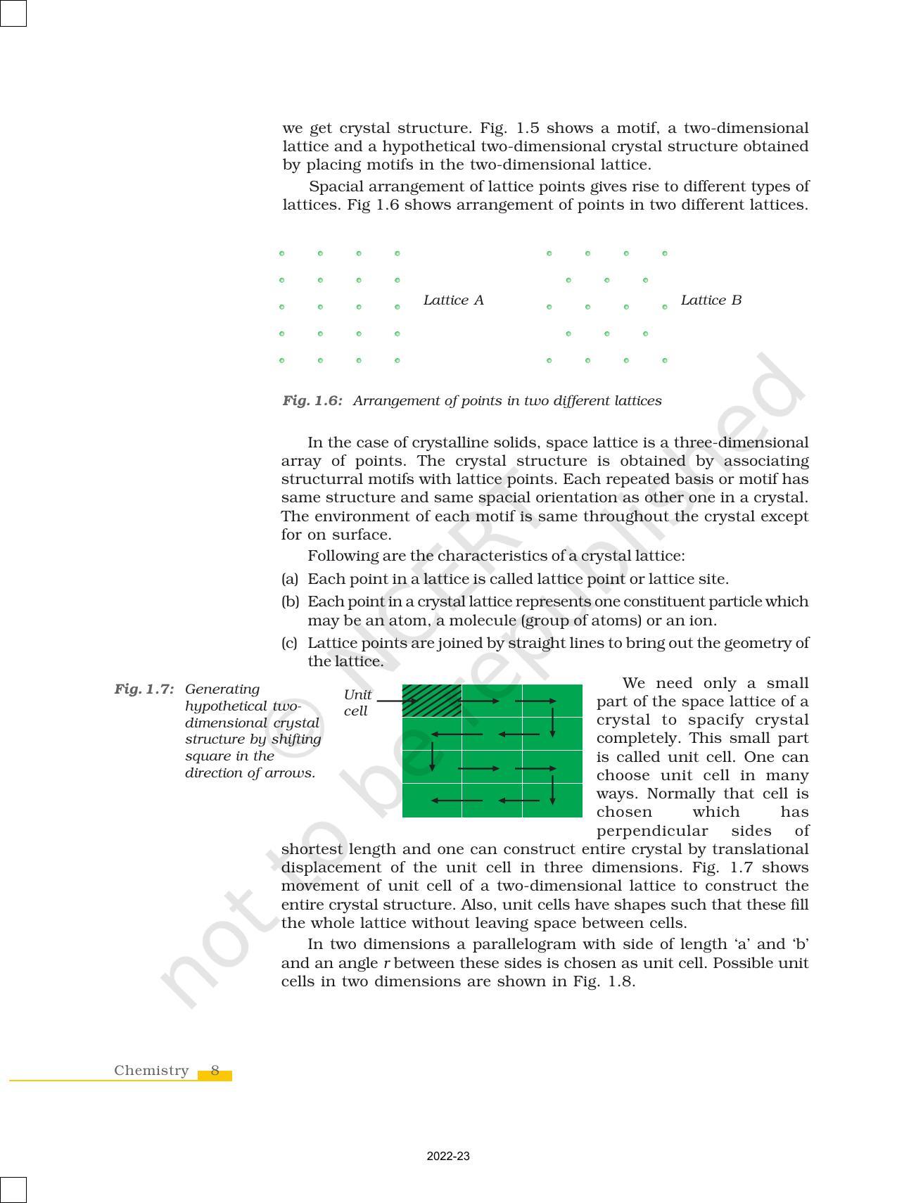 NCERT Book for Class 12 Chemistry Chapter 1 The Solid State - Page 8