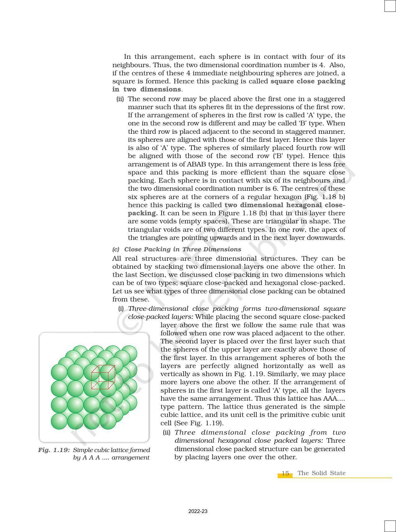 NCERT Book for Class 12 Chemistry Chapter 1 The Solid State - Page 15
