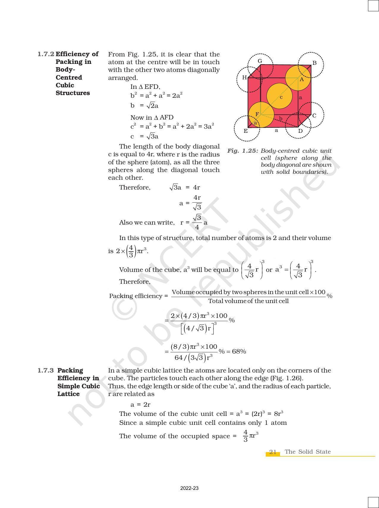 NCERT Book for Class 12 Chemistry Chapter 1 The Solid State - Page 21