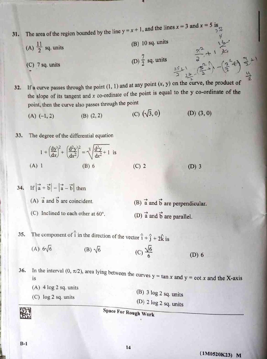 KCET 2023 Mathematics Set B-1 Question Paper - Page 6