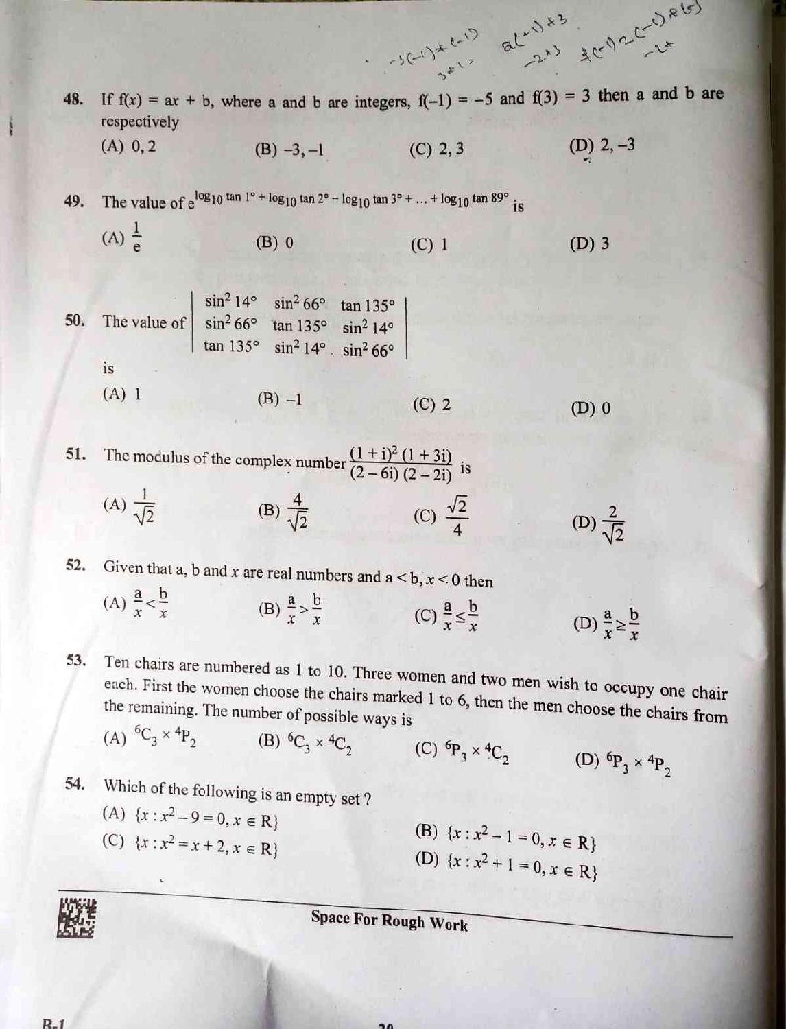 KCET 2023 Mathematics Set B-1 Question Paper - Page 9