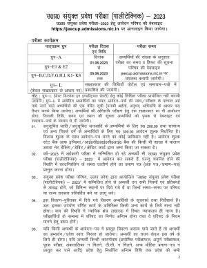 JEECUP Syllabus
