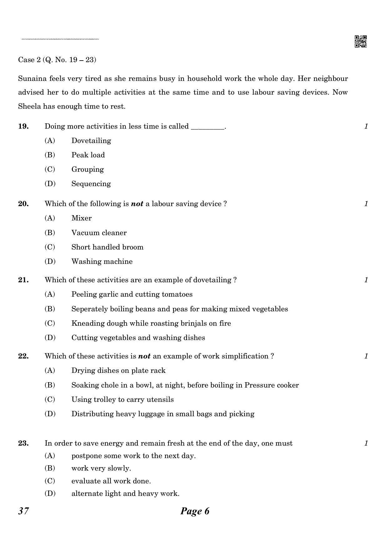 CBSE Class 10 QP_064_Home_Science 2021 Compartment Question Paper - Page 6
