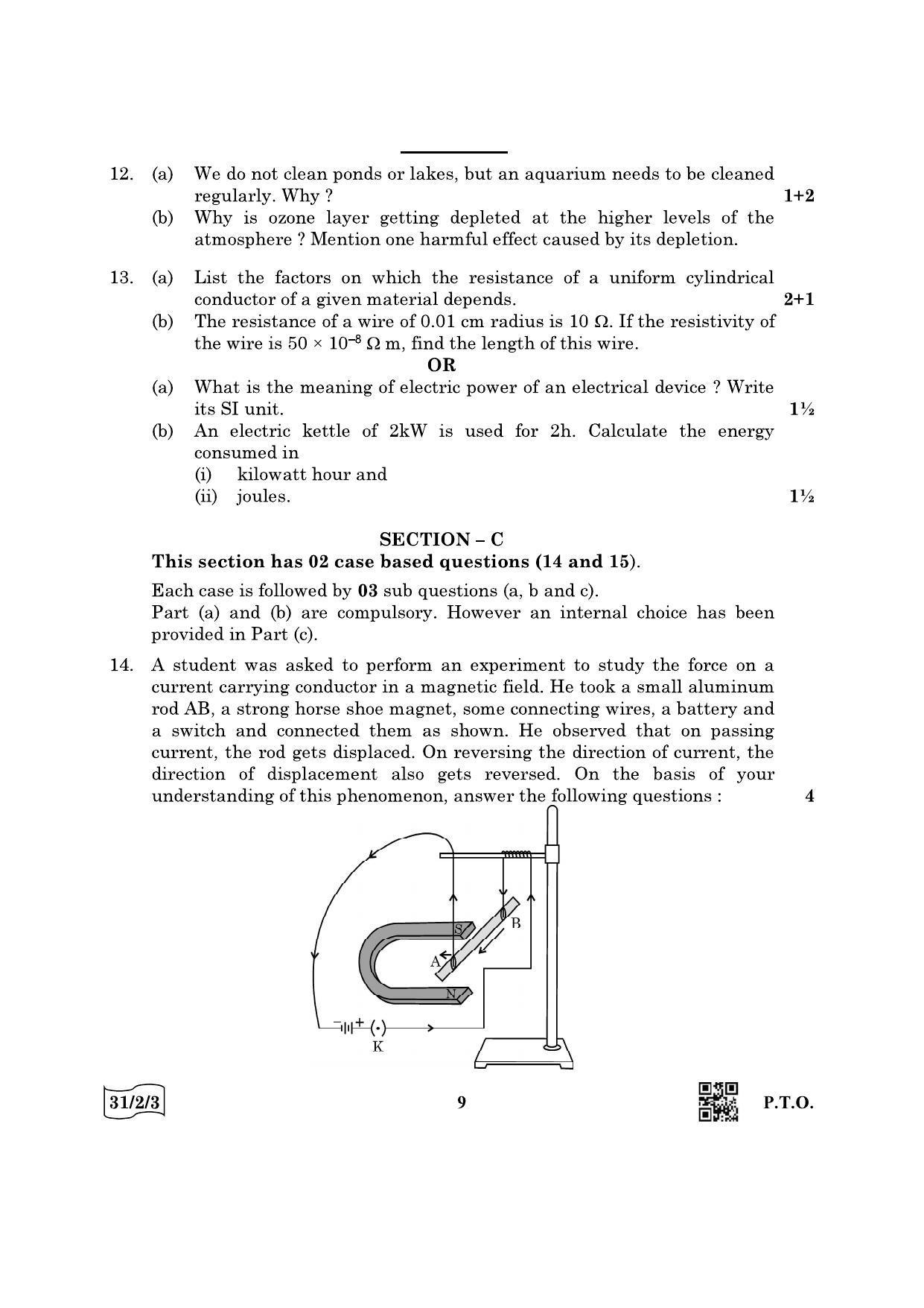 CBSE Class 10 31-2-3 Science 2022 Question Paper - Page 9