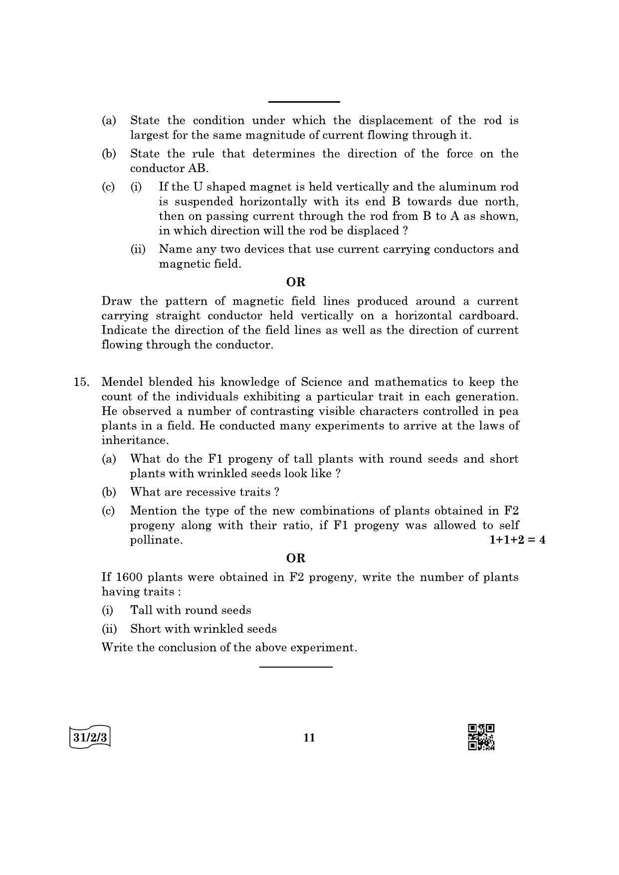 CBSE Class 10 31-2-3 Science 2022 Question Paper - Page 11