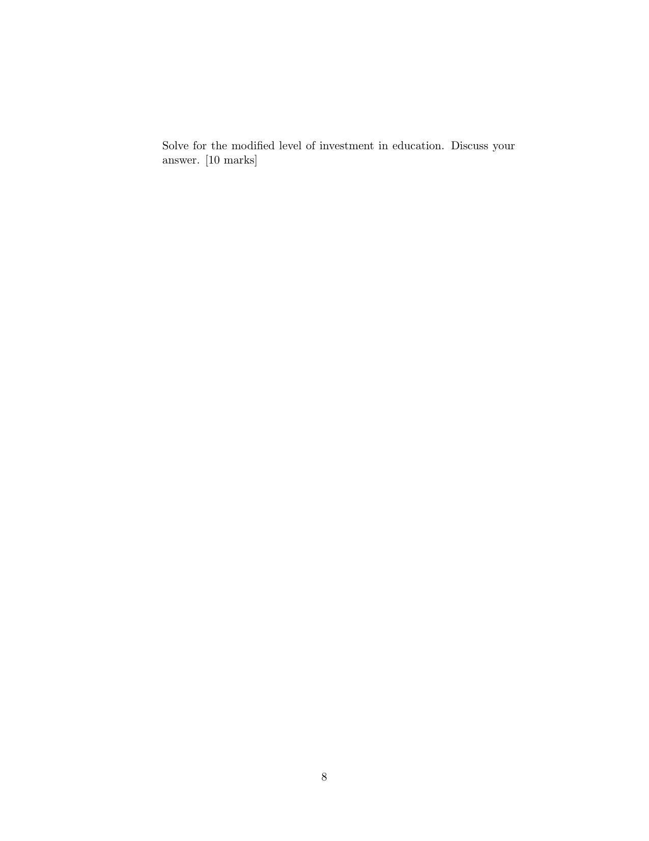ISI Admission Test JRF in Quantitative Economics QEB 2018 Sample Paper - Page 8