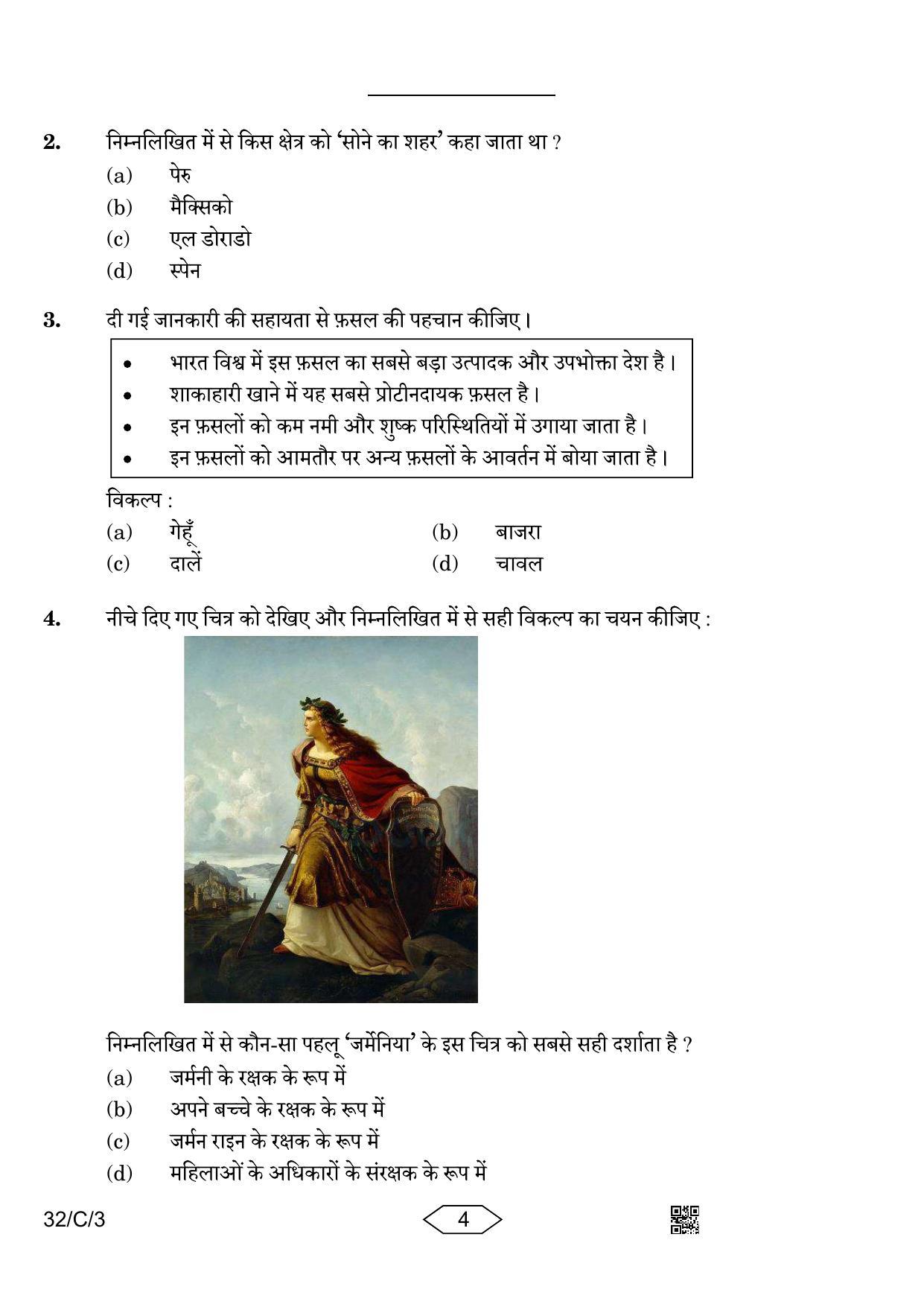 CBSE Class 10 32-3 Social Science 2023 (Compartment) Question Paper - Page 4