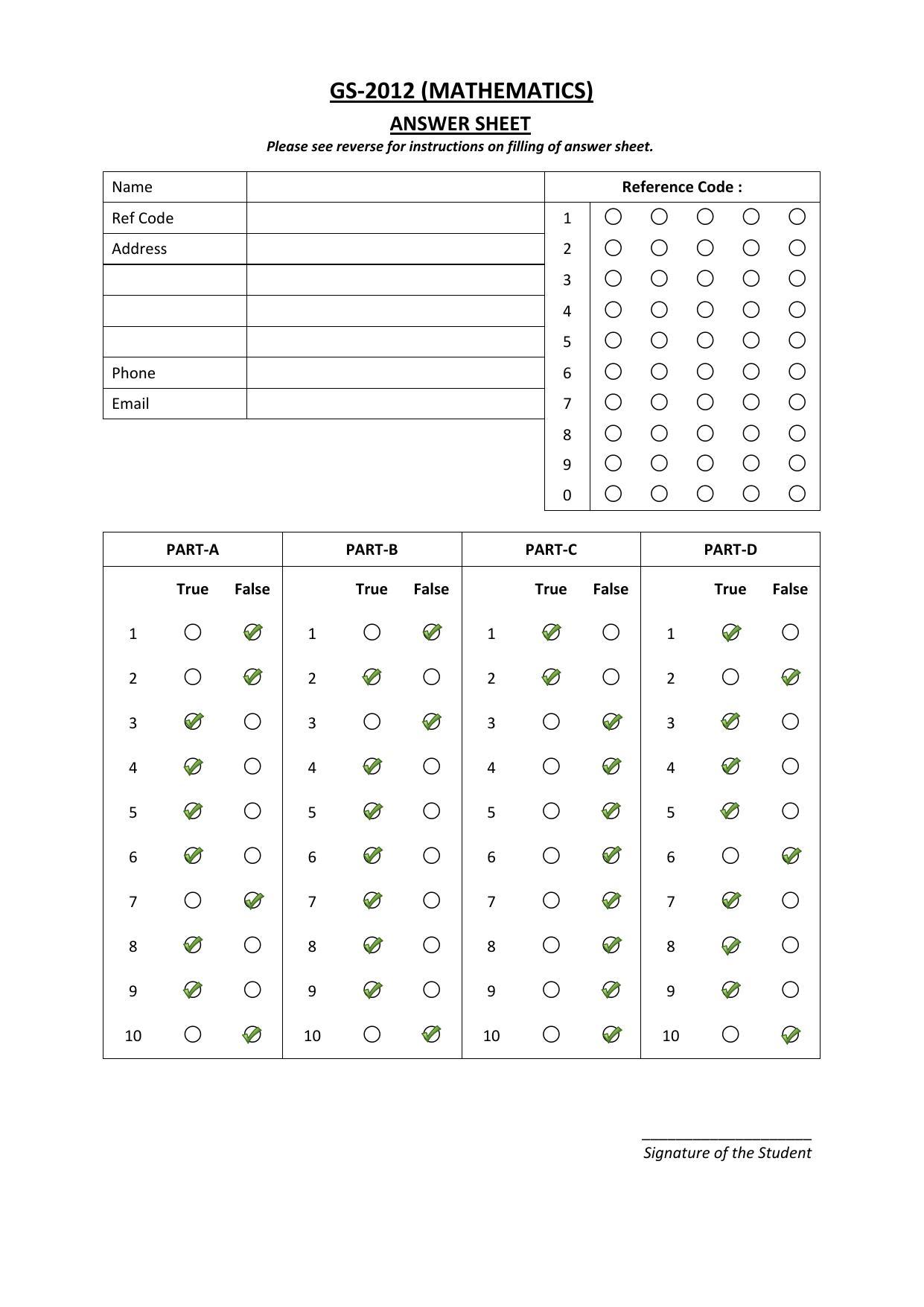 TIFR GS 2012 Mathematics Question Paper - Page 7
