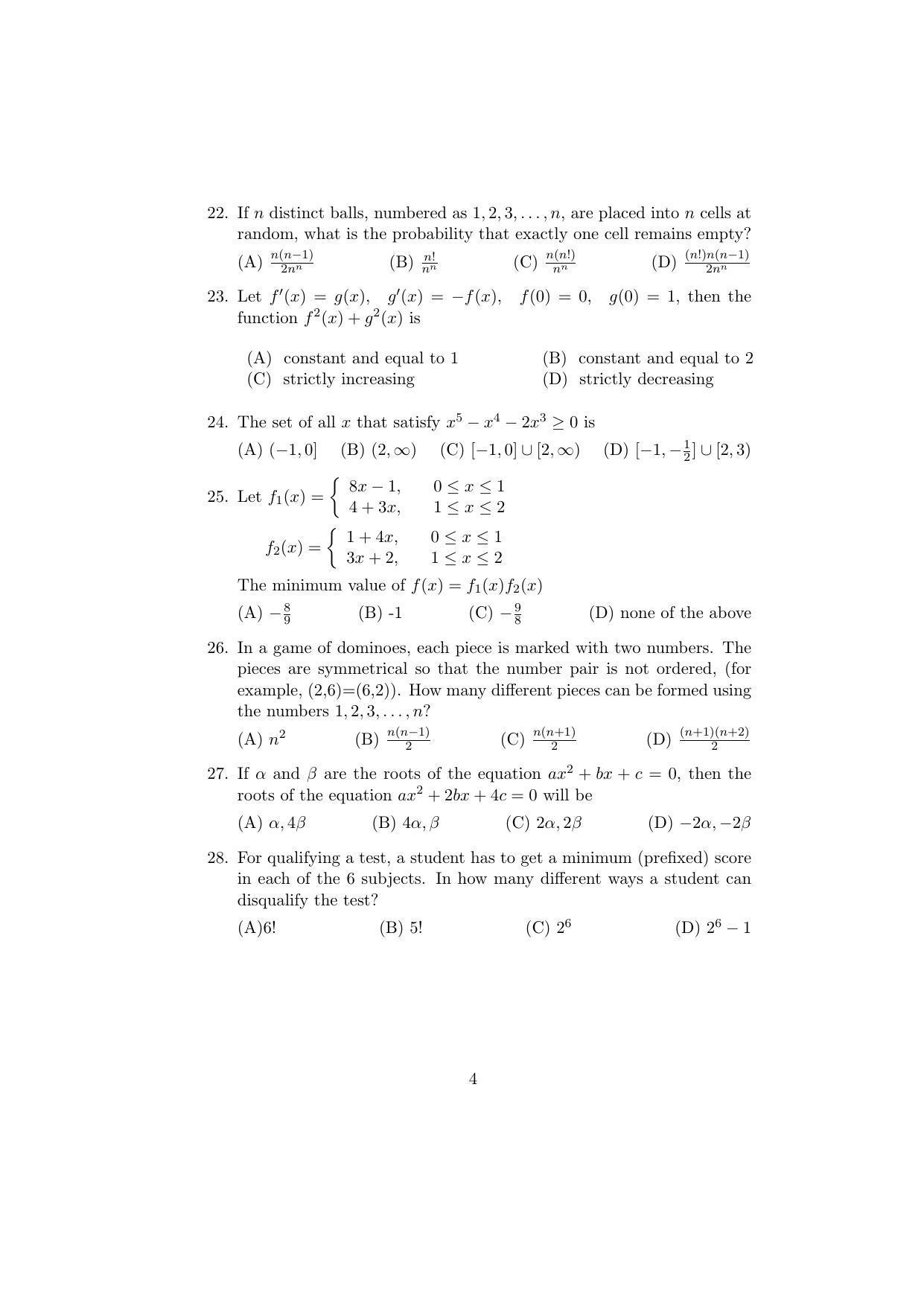 ISI Admission Test PG Diploma in Applied Statistics DST 2020 Sample Paper - Page 4