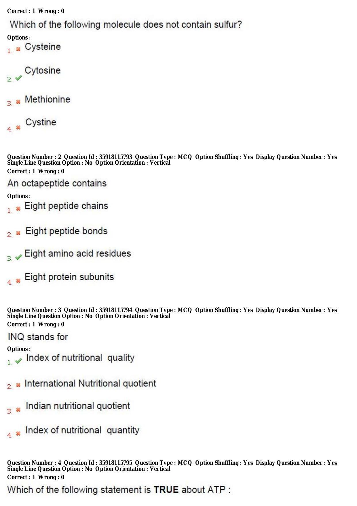 TS CPGET 2018 M.Sc. Nutrition and Dietetics (Shift 2) Question Paper with Answer Key - Page 2