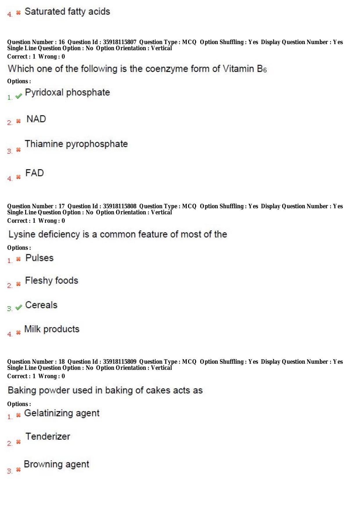 TS CPGET 2018 M.Sc. Nutrition and Dietetics (Shift 2) Question Paper with Answer Key - Page 7