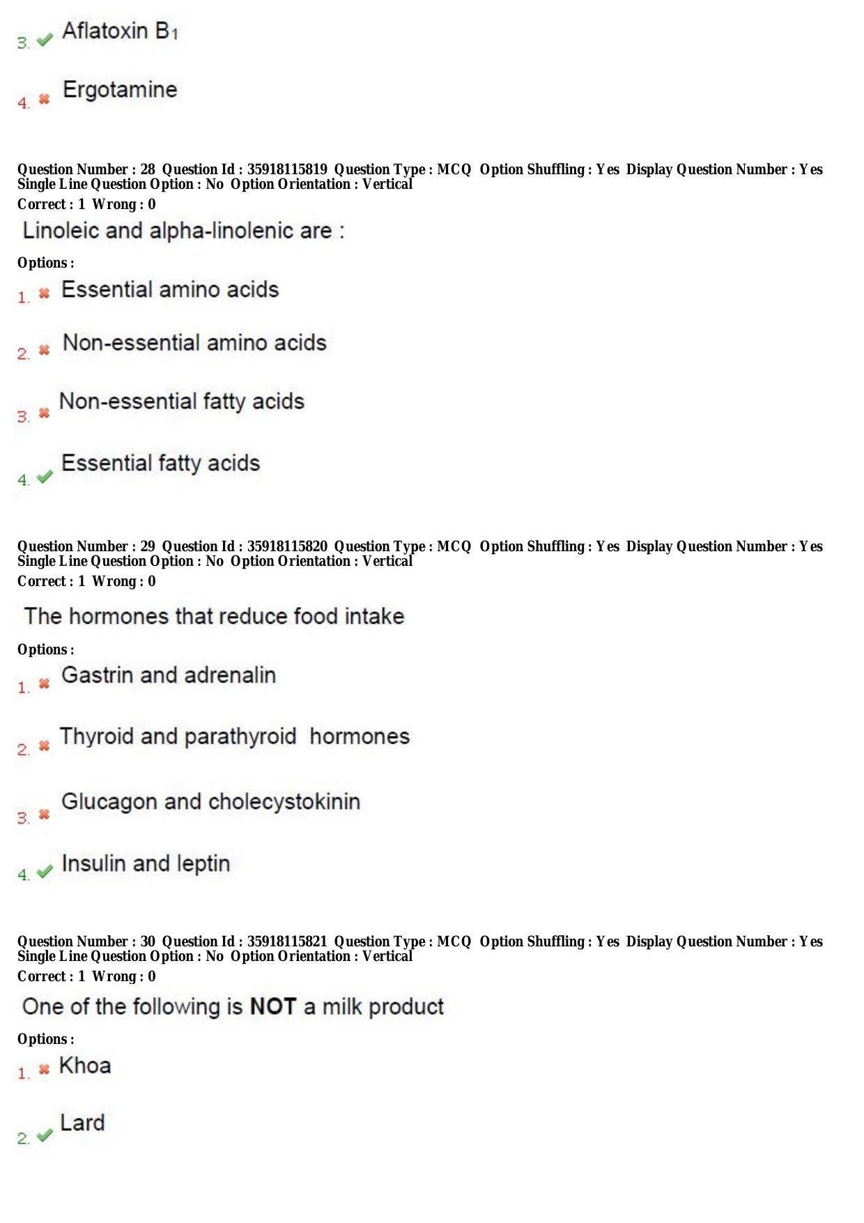 TS CPGET 2018 M.Sc. Nutrition and Dietetics (Shift 2) Question Paper with Answer Key - Page 11