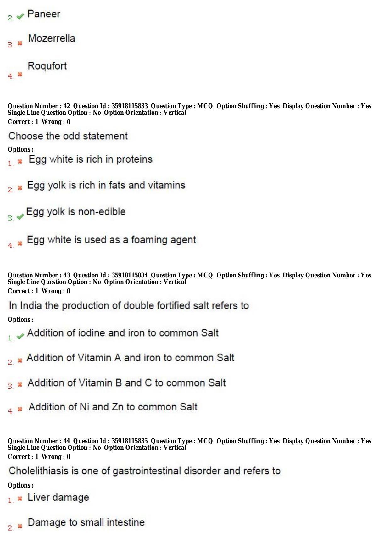 TS CPGET 2018 M.Sc. Nutrition and Dietetics (Shift 2) Question Paper with Answer Key - Page 16