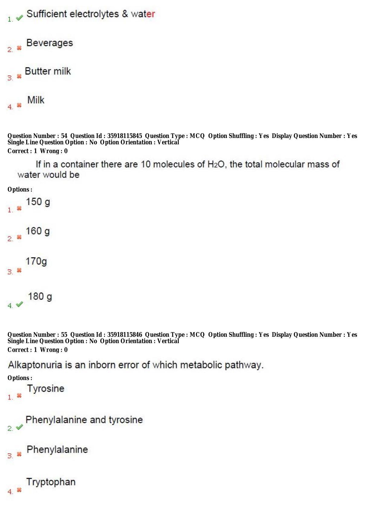 TS CPGET 2018 M.Sc. Nutrition and Dietetics (Shift 2) Question Paper with Answer Key - Page 20
