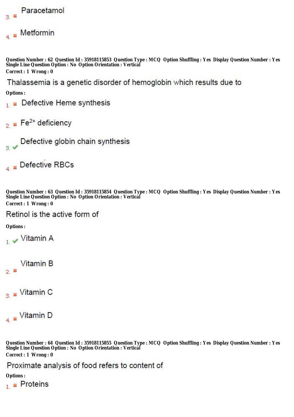 TS CPGET 2018 M.Sc. Nutrition and Dietetics (Shift 2) Question Paper with Answer Key - Page 23