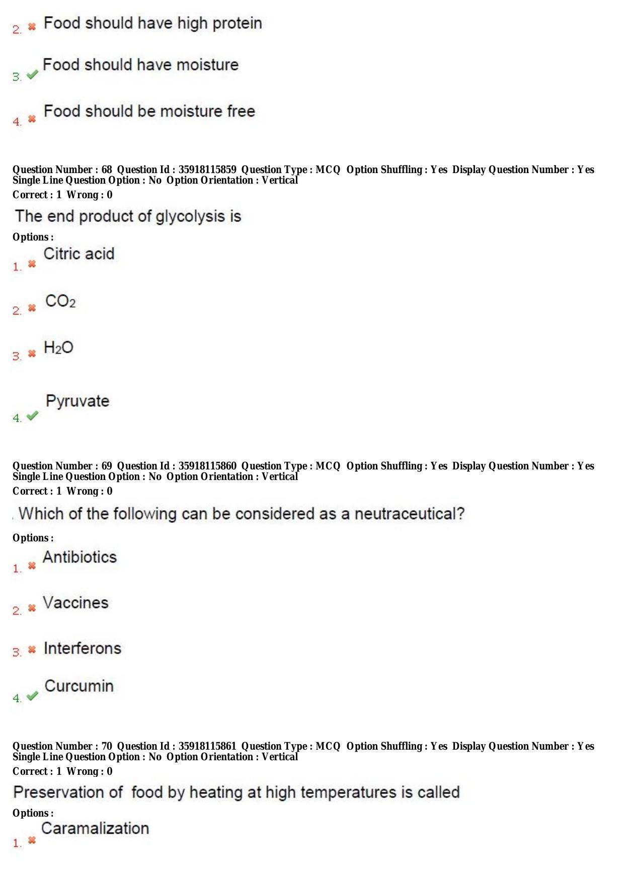 TS CPGET 2018 M.Sc. Nutrition and Dietetics (Shift 2) Question Paper with Answer Key - Page 25