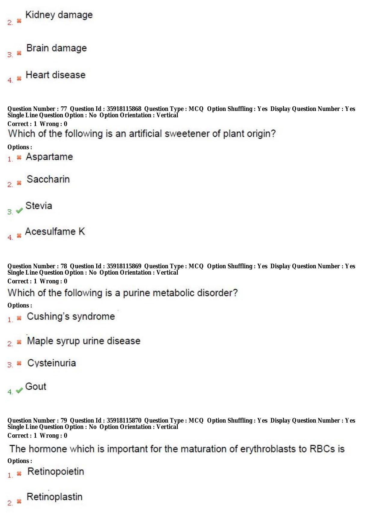 TS CPGET 2018 M.Sc. Nutrition and Dietetics (Shift 2) Question Paper with Answer Key - Page 28