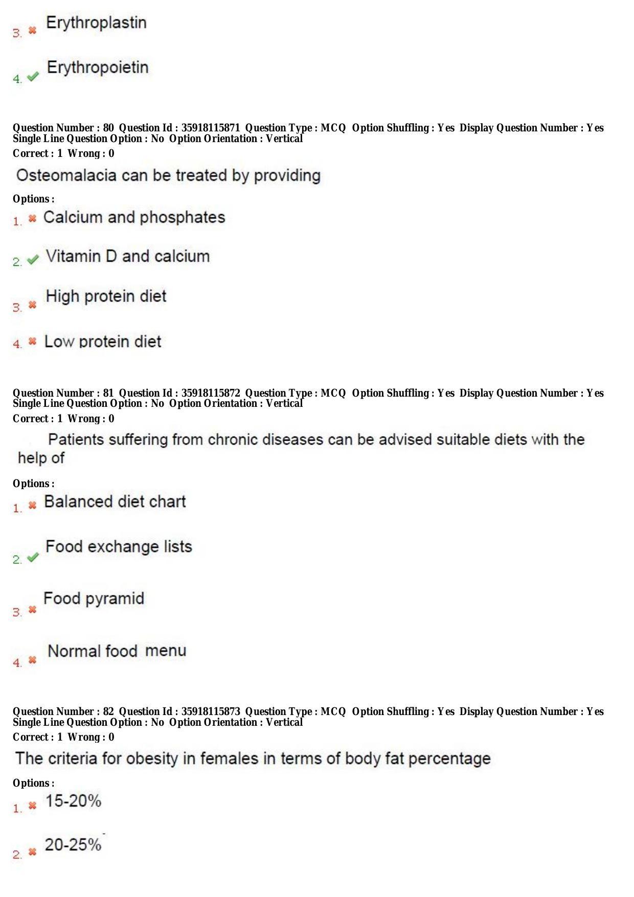 TS CPGET 2018 M.Sc. Nutrition and Dietetics (Shift 2) Question Paper with Answer Key - Page 29