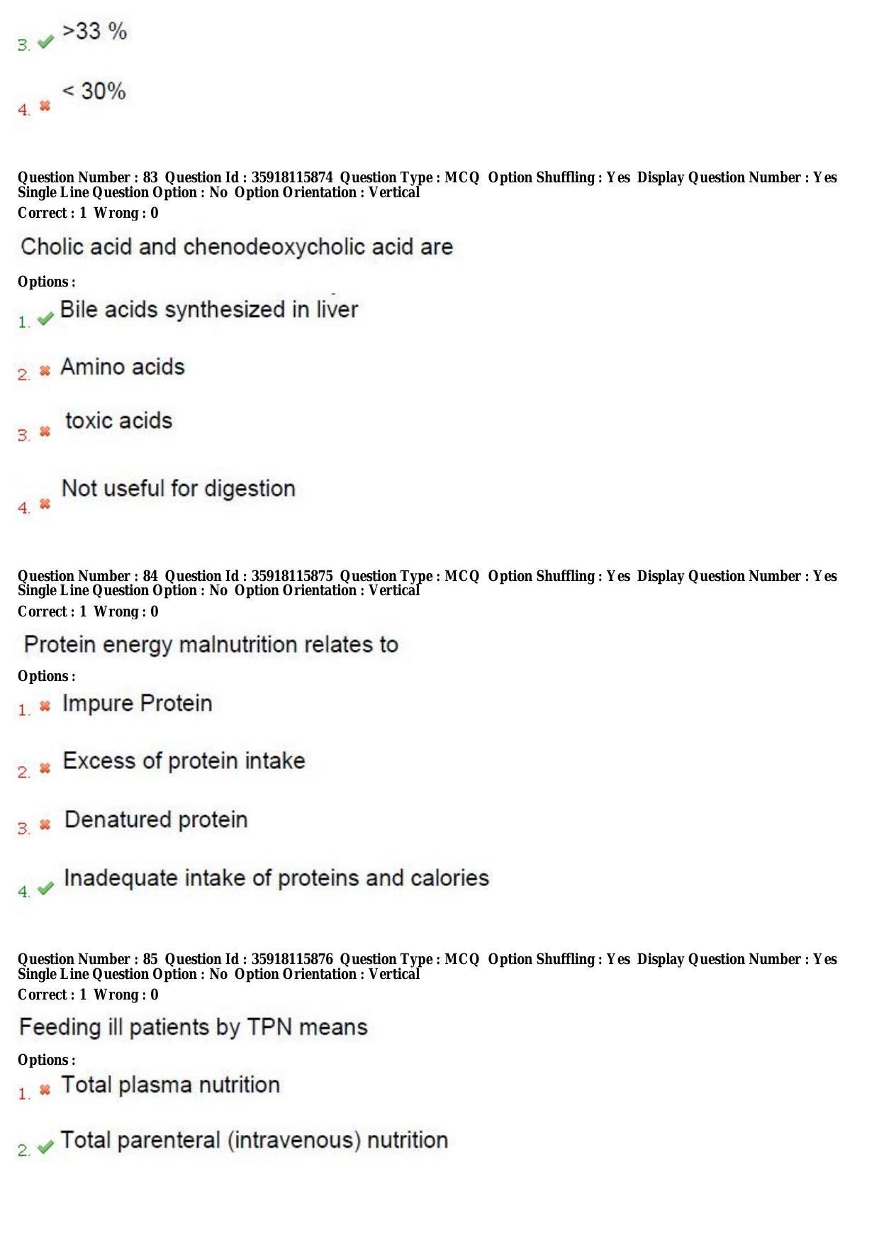 TS CPGET 2018 M.Sc. Nutrition and Dietetics (Shift 2) Question Paper with Answer Key - Page 30