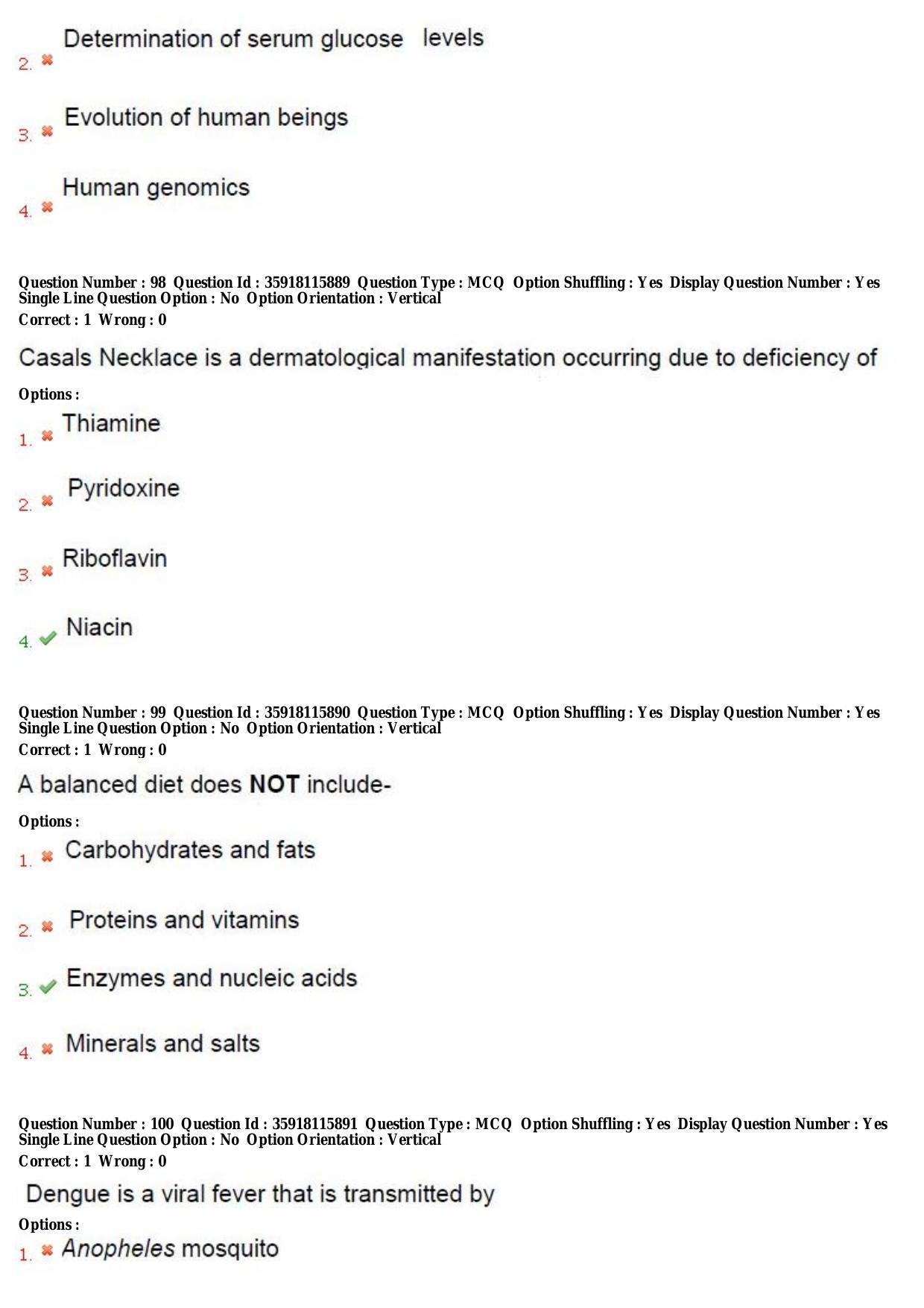 TS CPGET 2018 M.Sc. Nutrition and Dietetics (Shift 2) Question Paper with Answer Key - Page 35