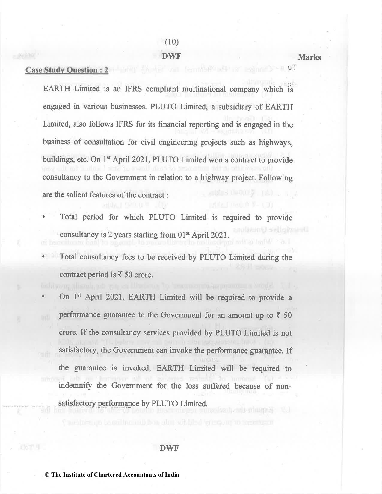 CA Final May 2022 Question Paper - Paper 6E – Global Financial Reporting Standards - Page 10