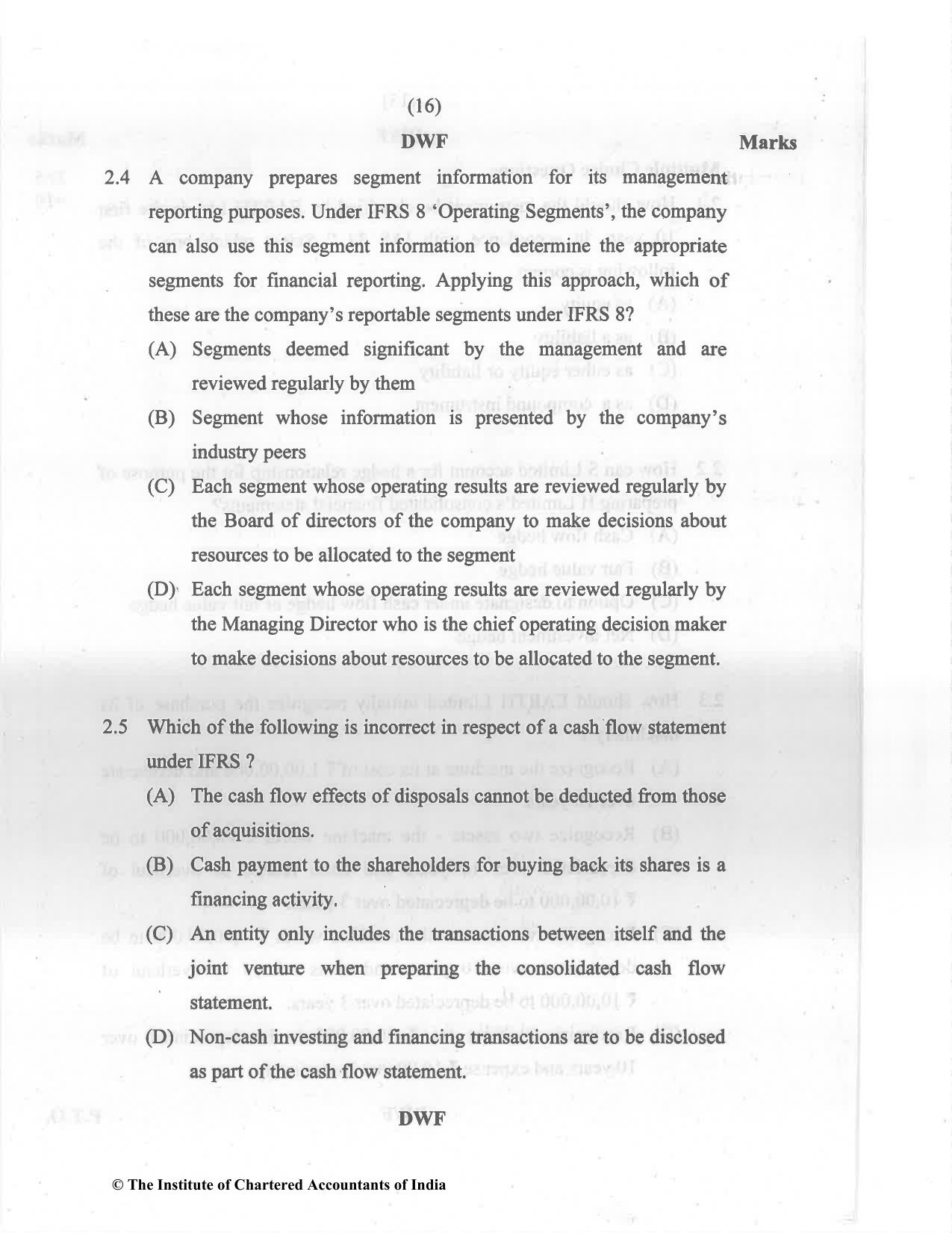 CA Final May 2022 Question Paper - Paper 6E – Global Financial Reporting Standards - Page 16