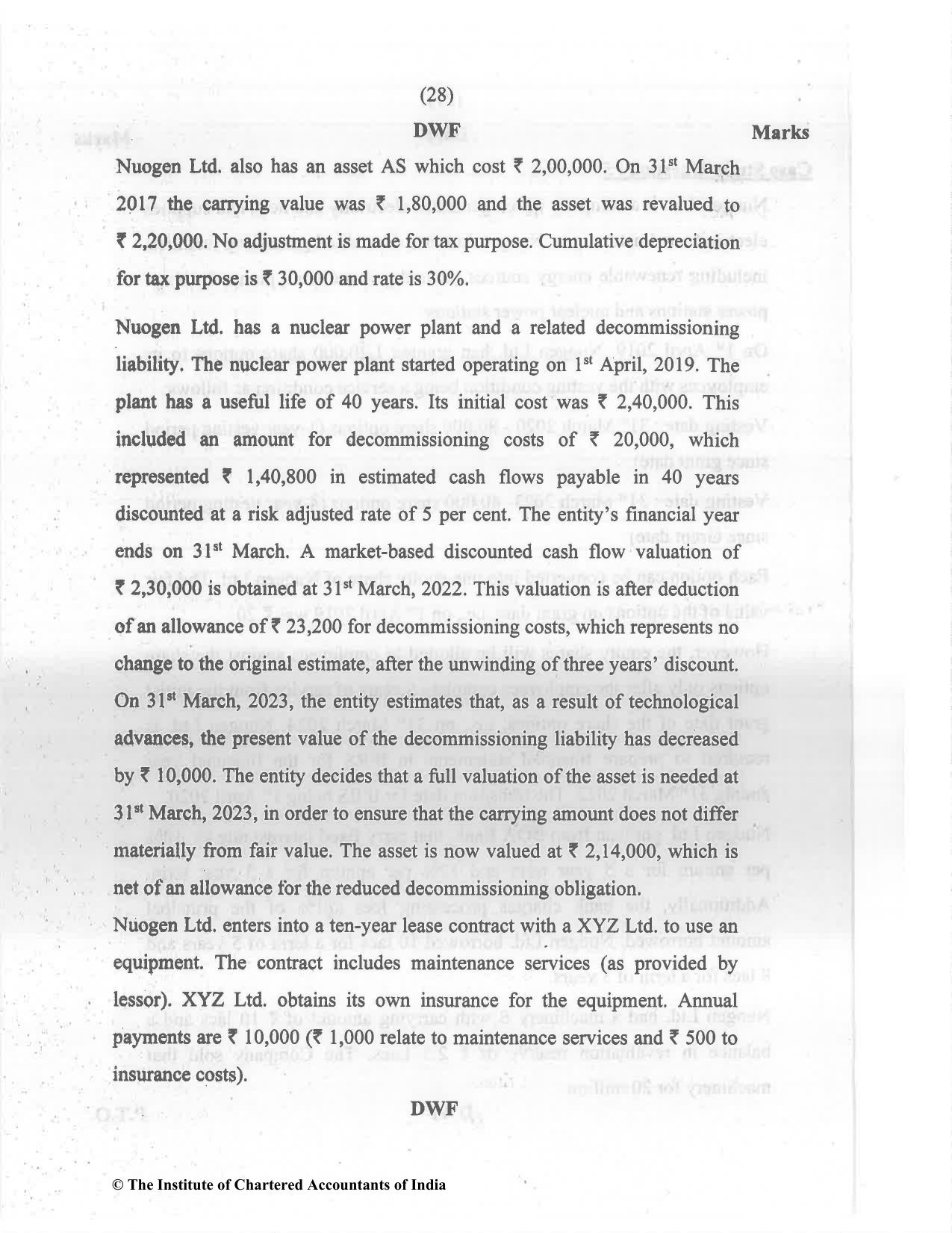 CA Final May 2022 Question Paper - Paper 6E – Global Financial Reporting Standards - Page 28