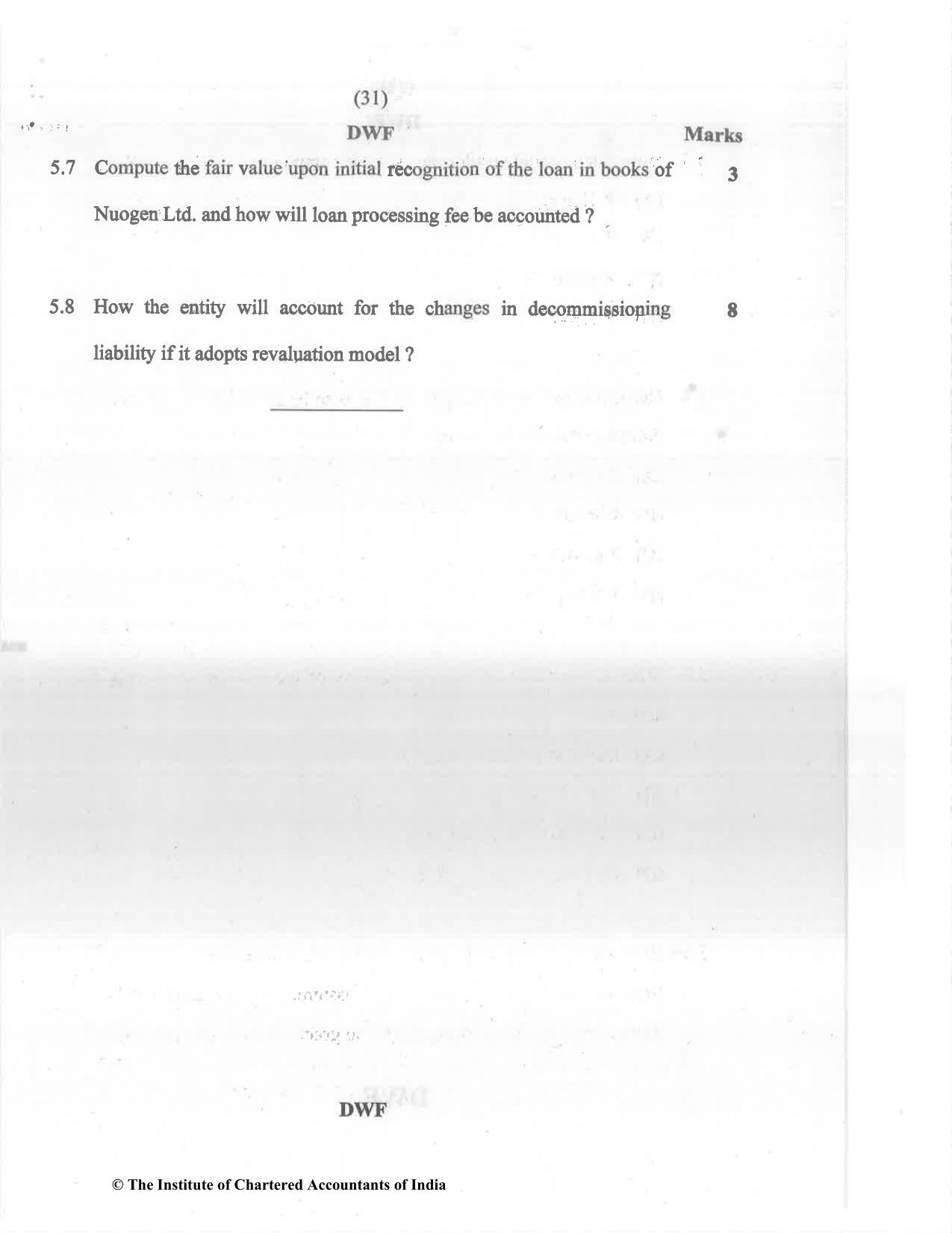 CA Final May 2022 Question Paper - Paper 6E – Global Financial Reporting Standards - Page 31