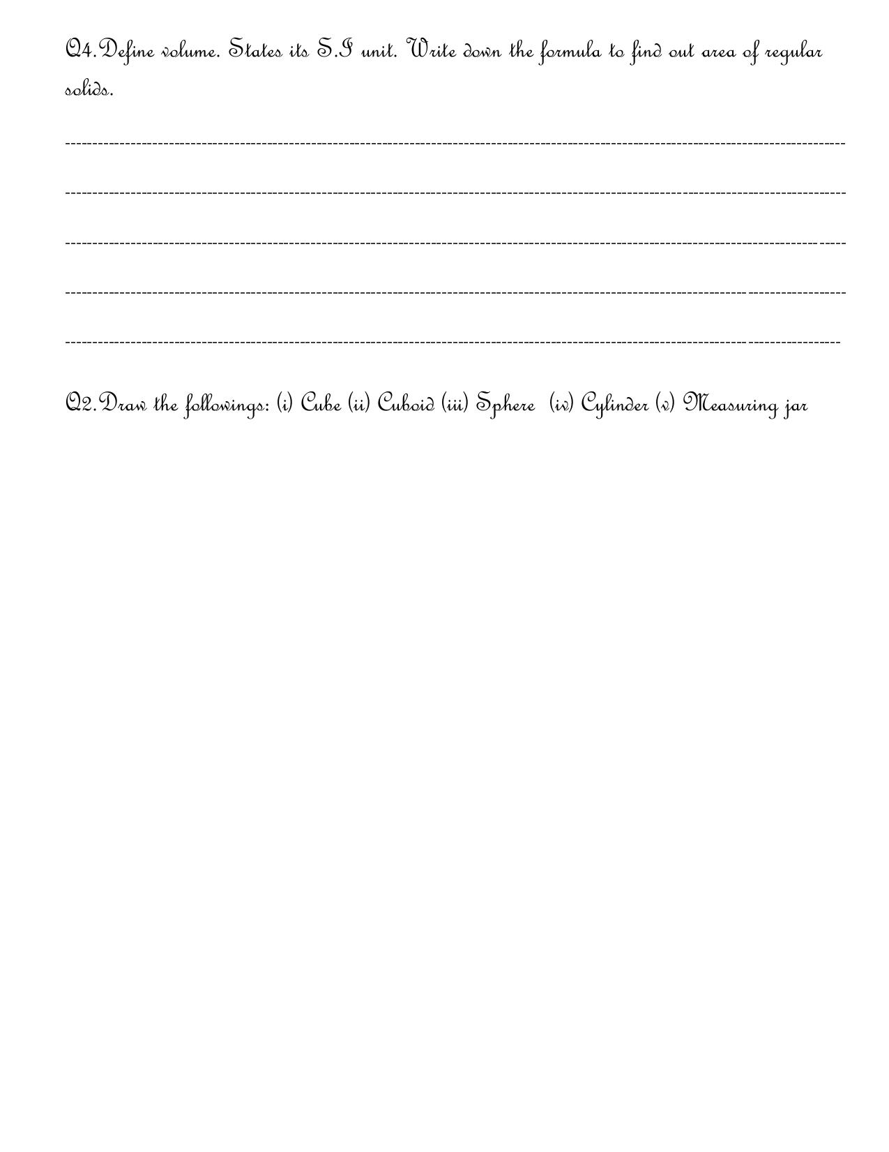 CBSE Worksheets for Class 6 Physics Measurement Assignment 3 - Page 2