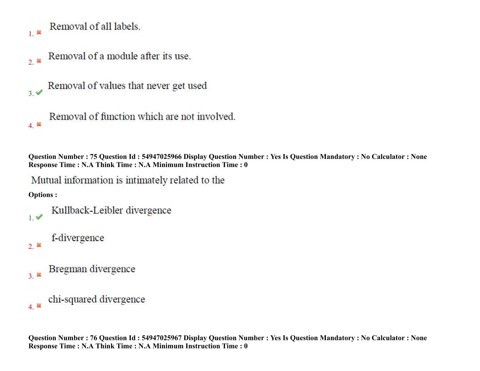 AP RCET 2022: Computer Science & Applications - 18-10-2022 (Tuesday) Session-II: Question Paper With keys - Page 63