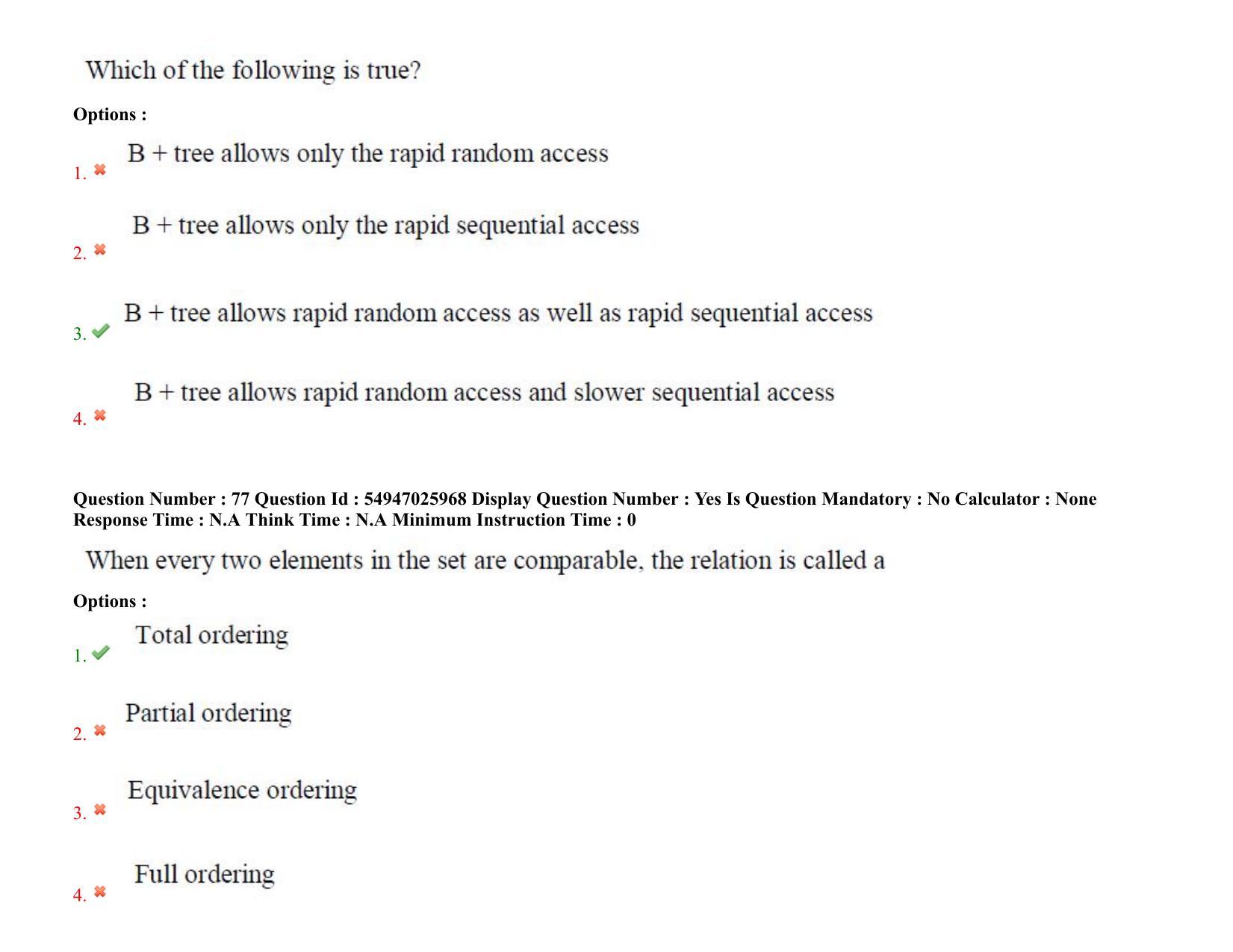 AP RCET 2022: Computer Science & Applications - 18-10-2022 (Tuesday) Session-II: Question Paper With keys - Page 64