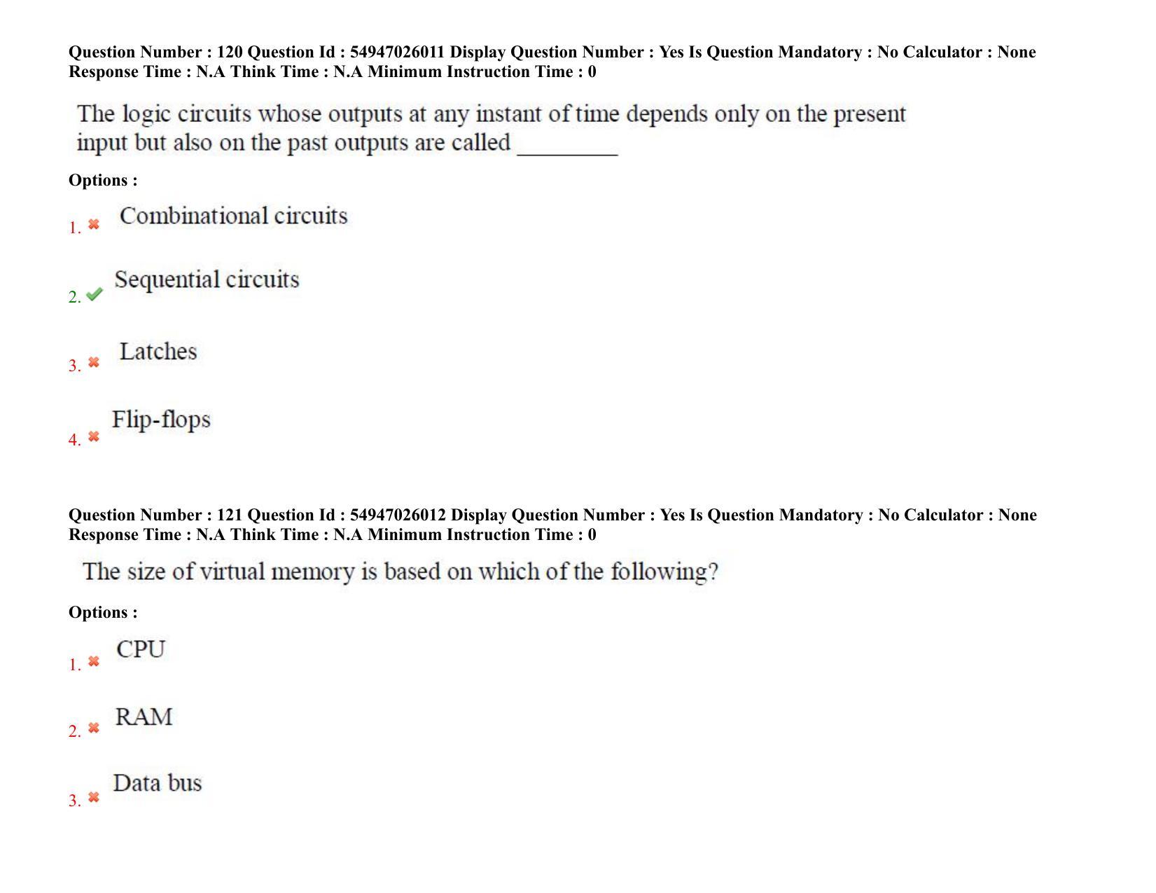 AP RCET 2022: Computer Science & Applications - 18-10-2022 (Tuesday) Session-II: Question Paper With keys - Page 91