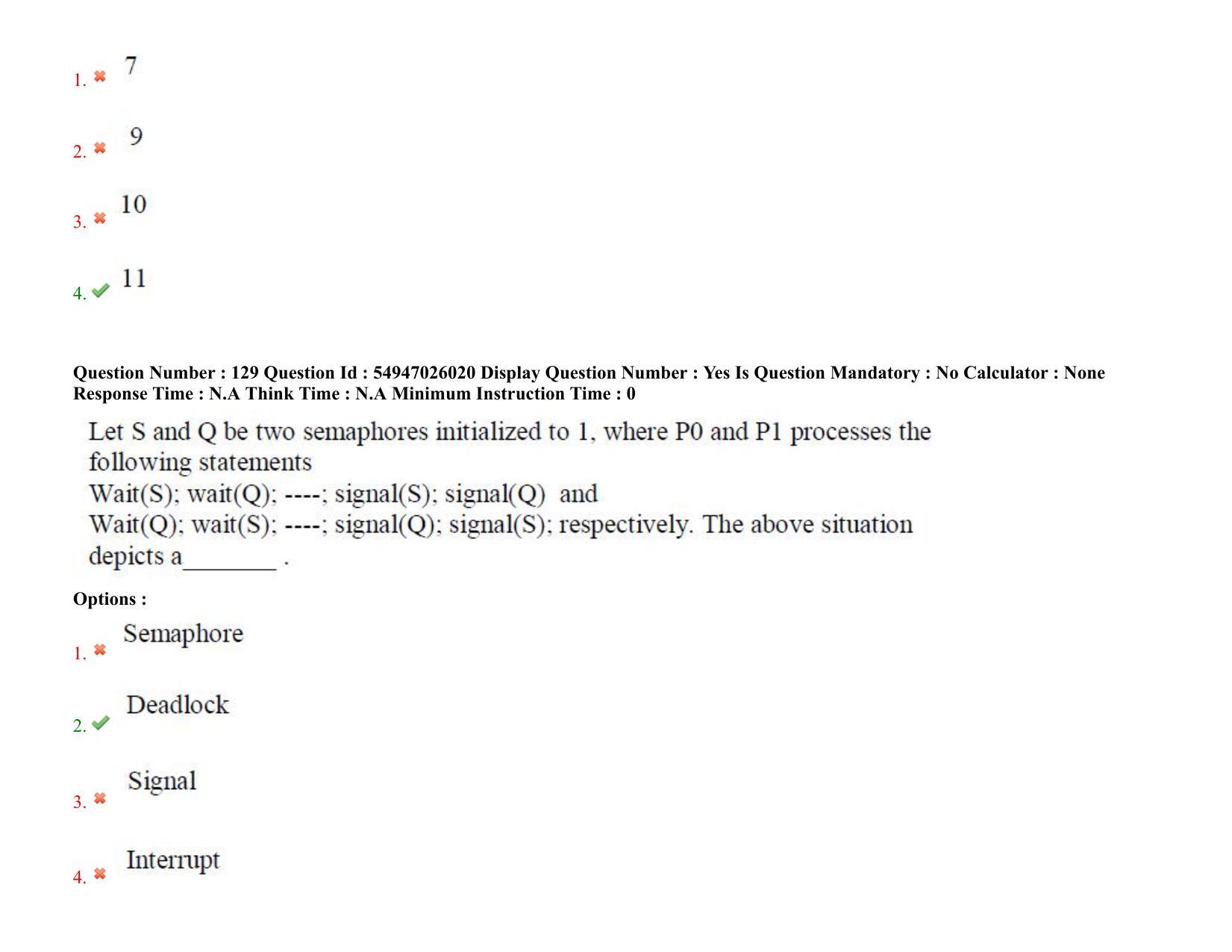 AP RCET 2022: Computer Science & Applications - 18-10-2022 (Tuesday) Session-II: Question Paper With keys - Page 96