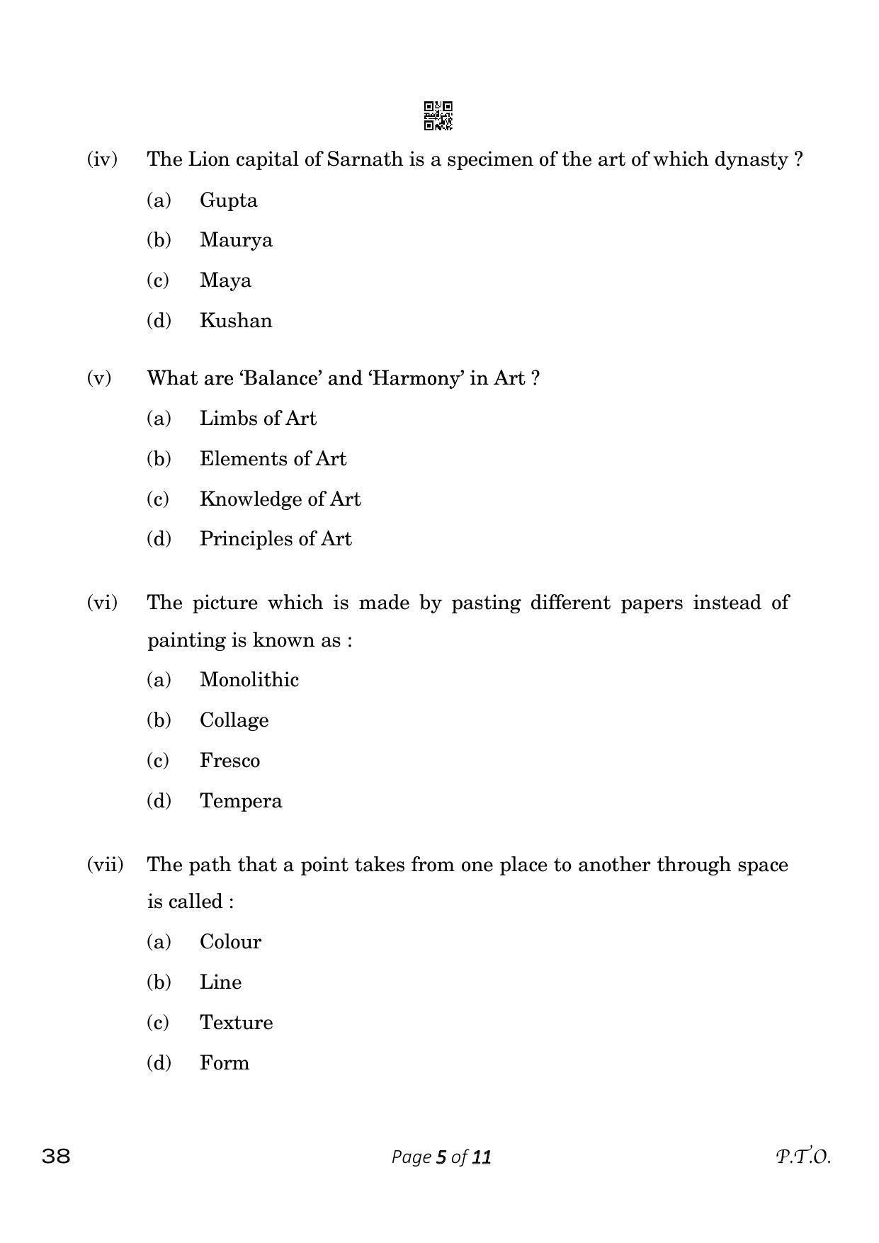 CBSE Class 10 38_Painting 2023 Question Paper - Page 5