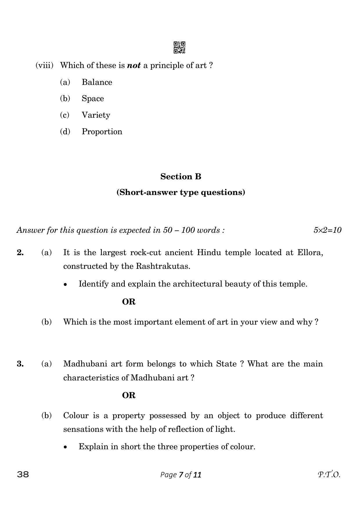 CBSE Class 10 38_Painting 2023 Question Paper - Page 7