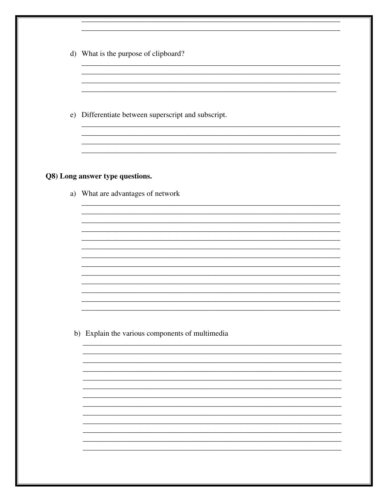 CBSE Worksheets for Class 9 Computer Science Assignment 1 - Page 4