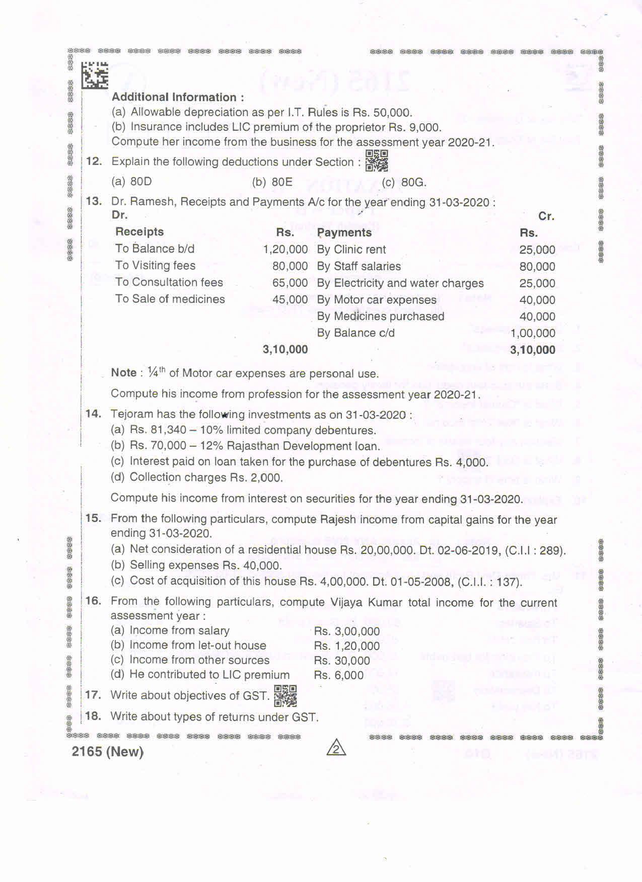 AP Intermediate 2nd Year Vocational Question Paper September-2021 - Taxation-II - Page 2