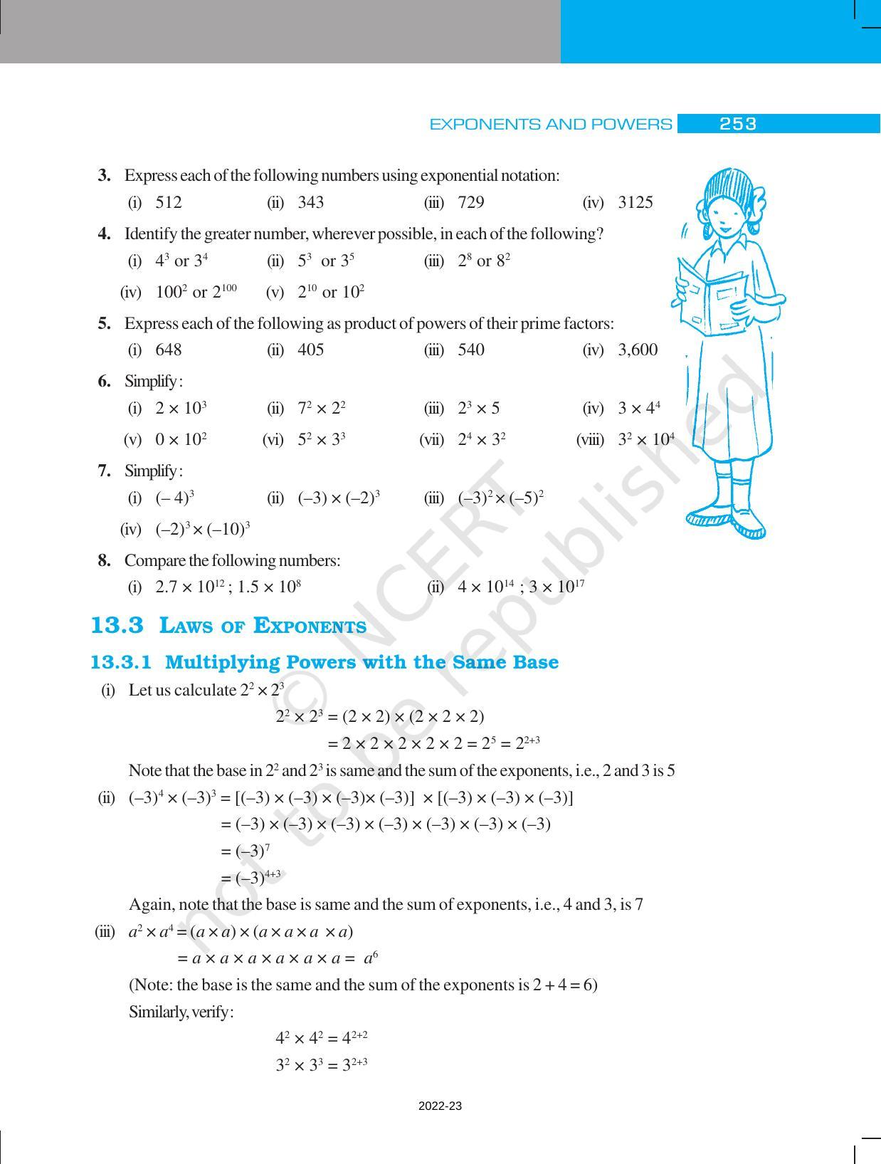 NCERT Book for Class 7 Maths: Chapter 13-Exponents and Powers - Page 5