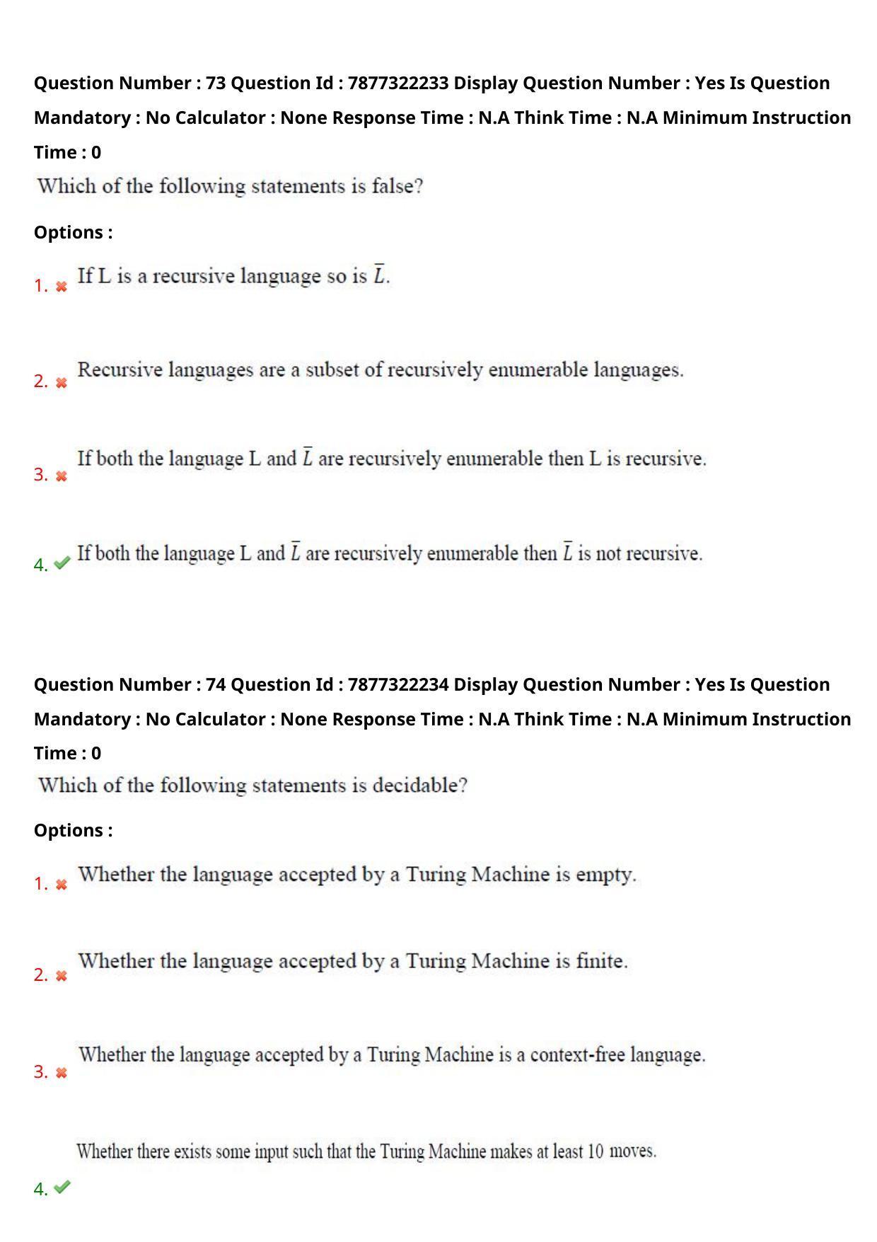 AP PGECET 2023 CS - COMPUTER SCIENCE ENGINEERING Question Paper with Preliminary Key - Page 46